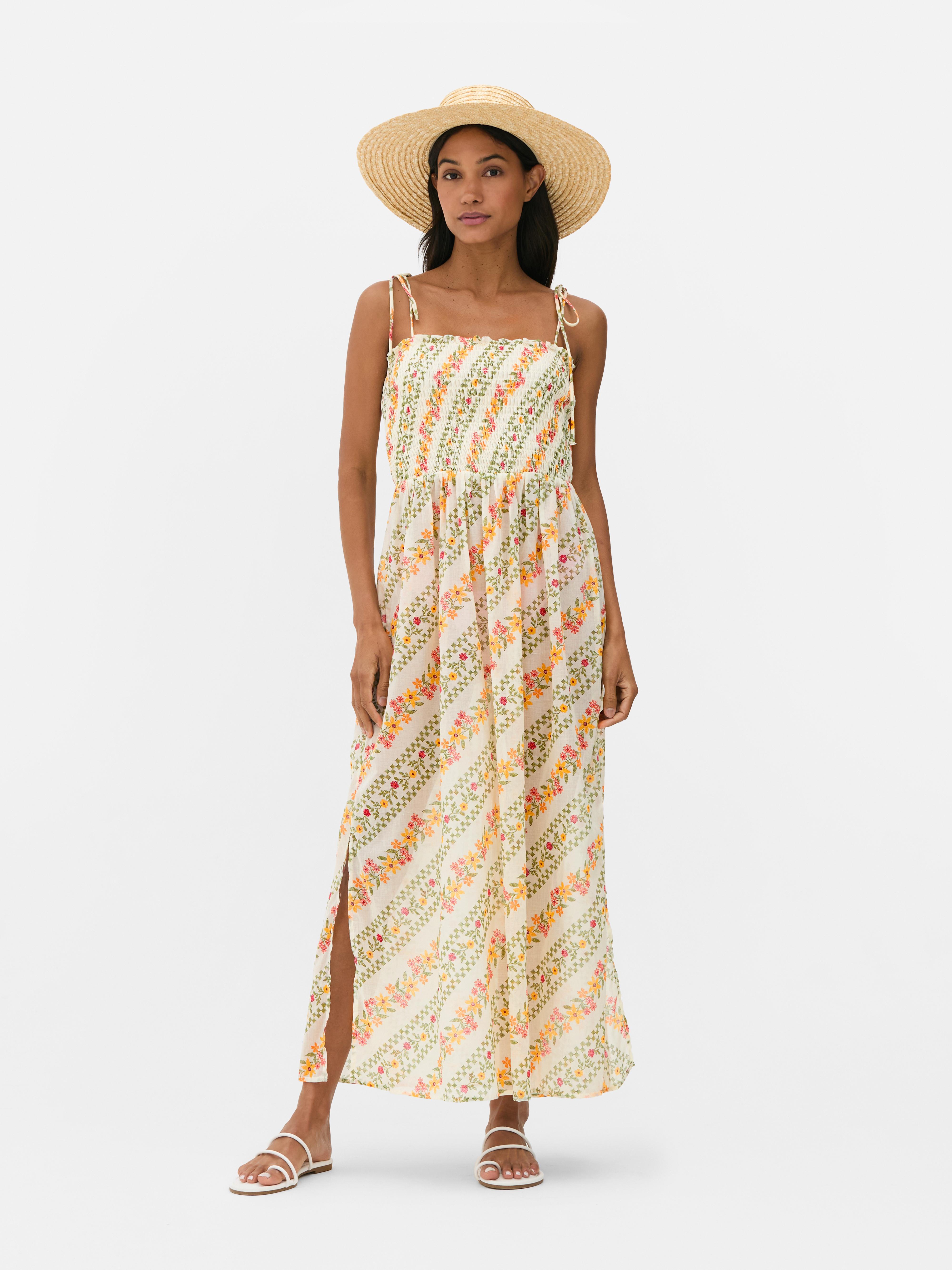 Shirred Beach Cover Up