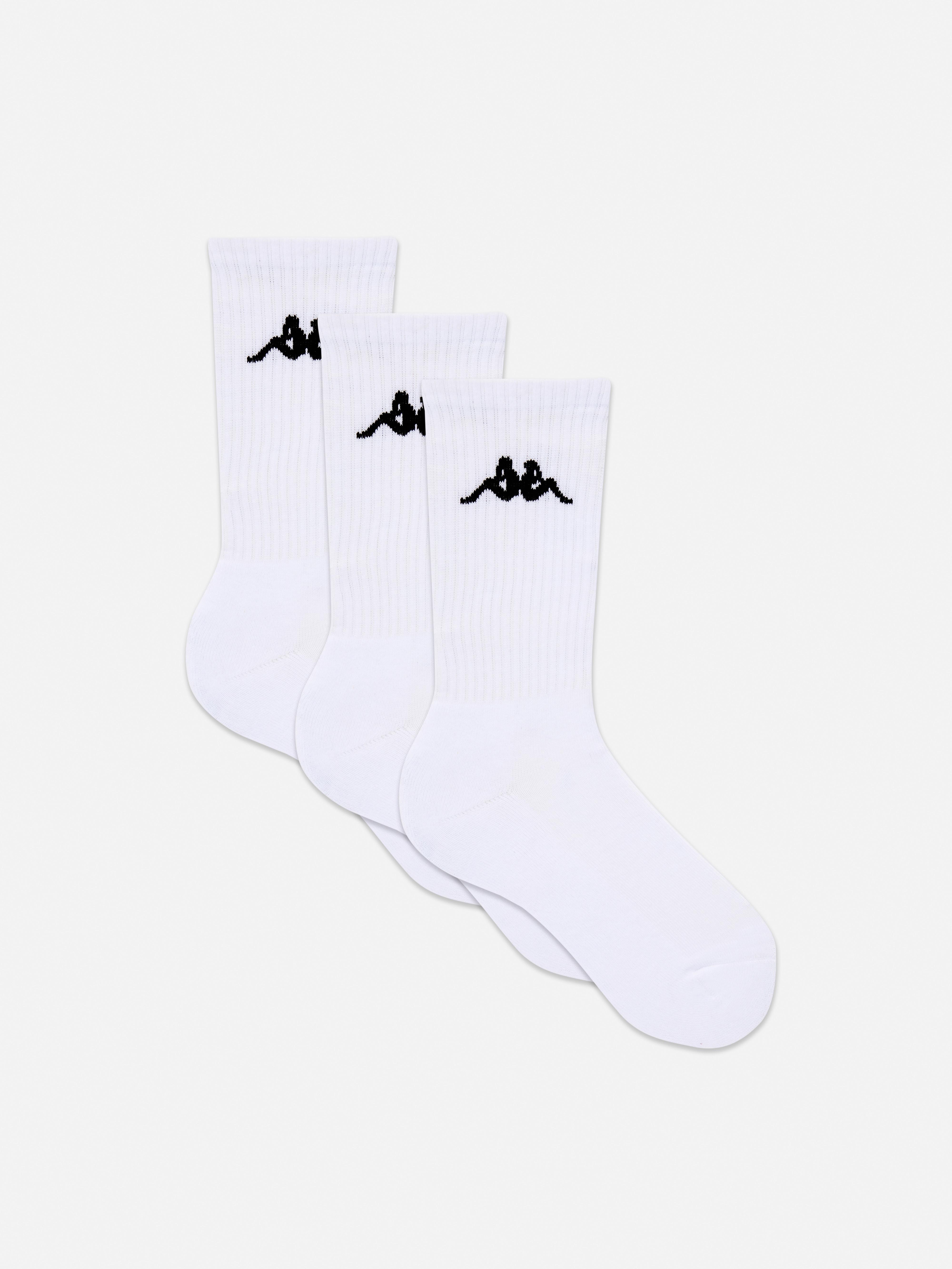 3pk Kappa Ribbed Crew Socks