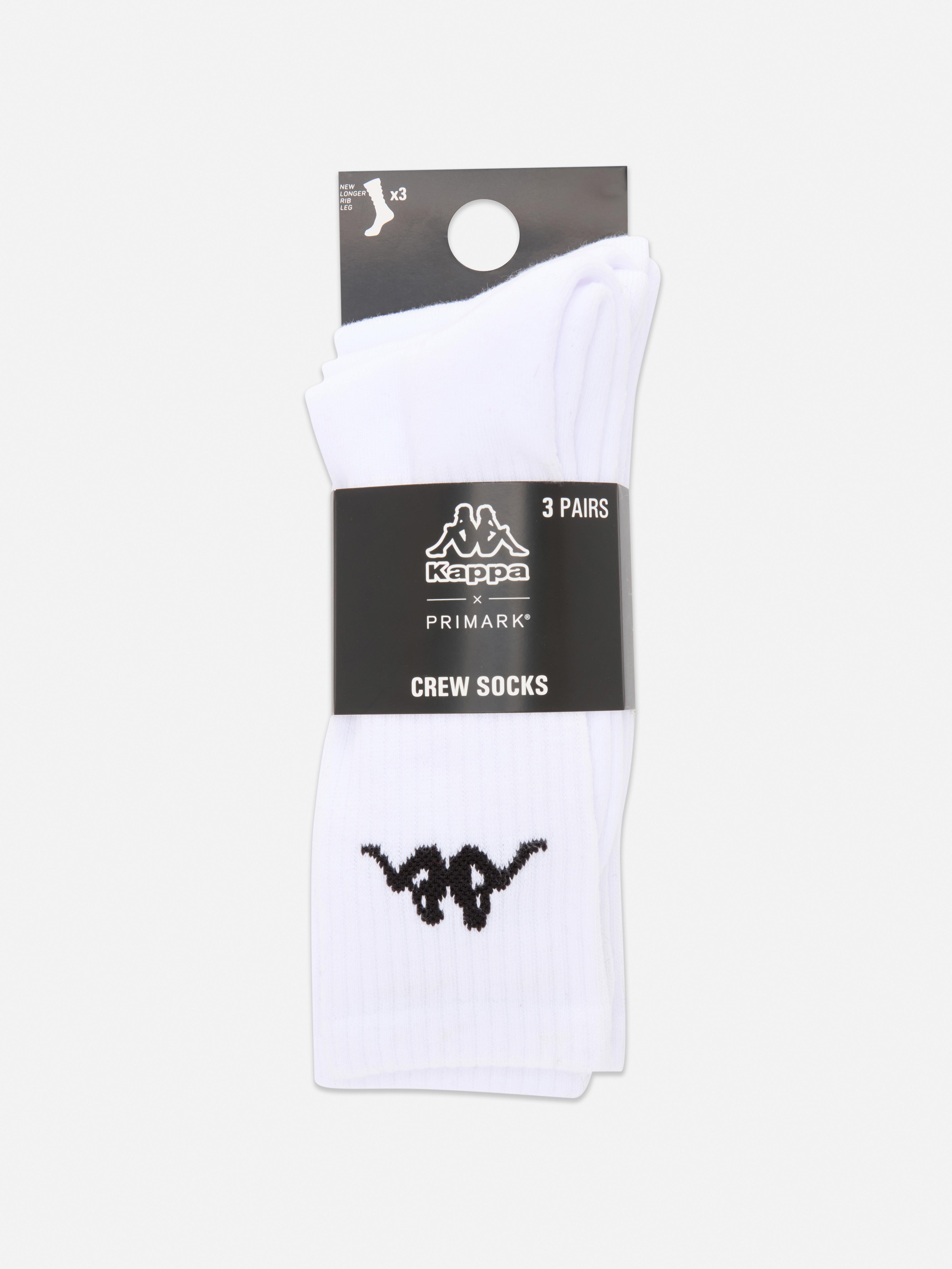3pk Kappa Ribbed Crew Socks