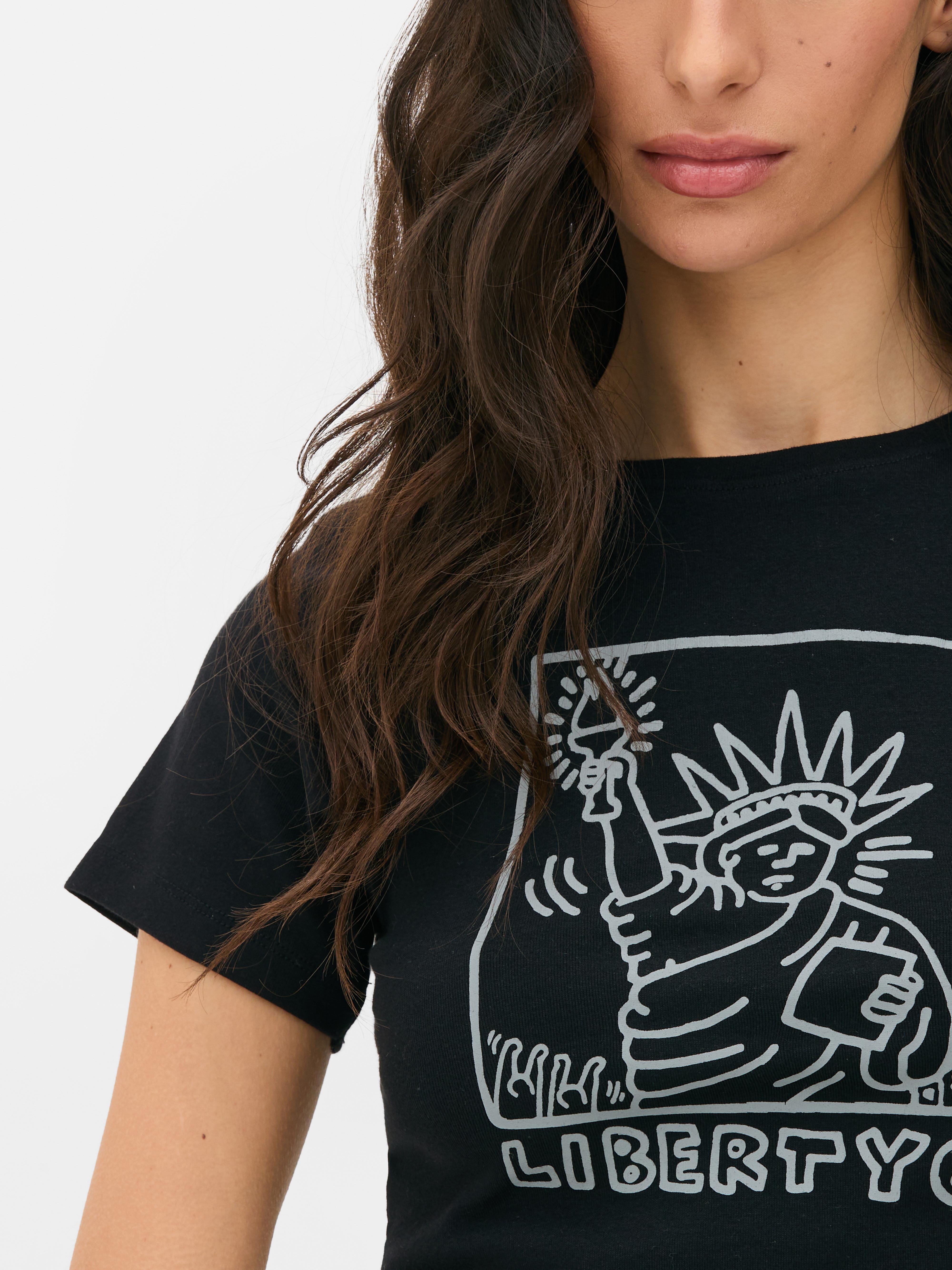 Maglietta mini Statua della Libertà Keith Haring