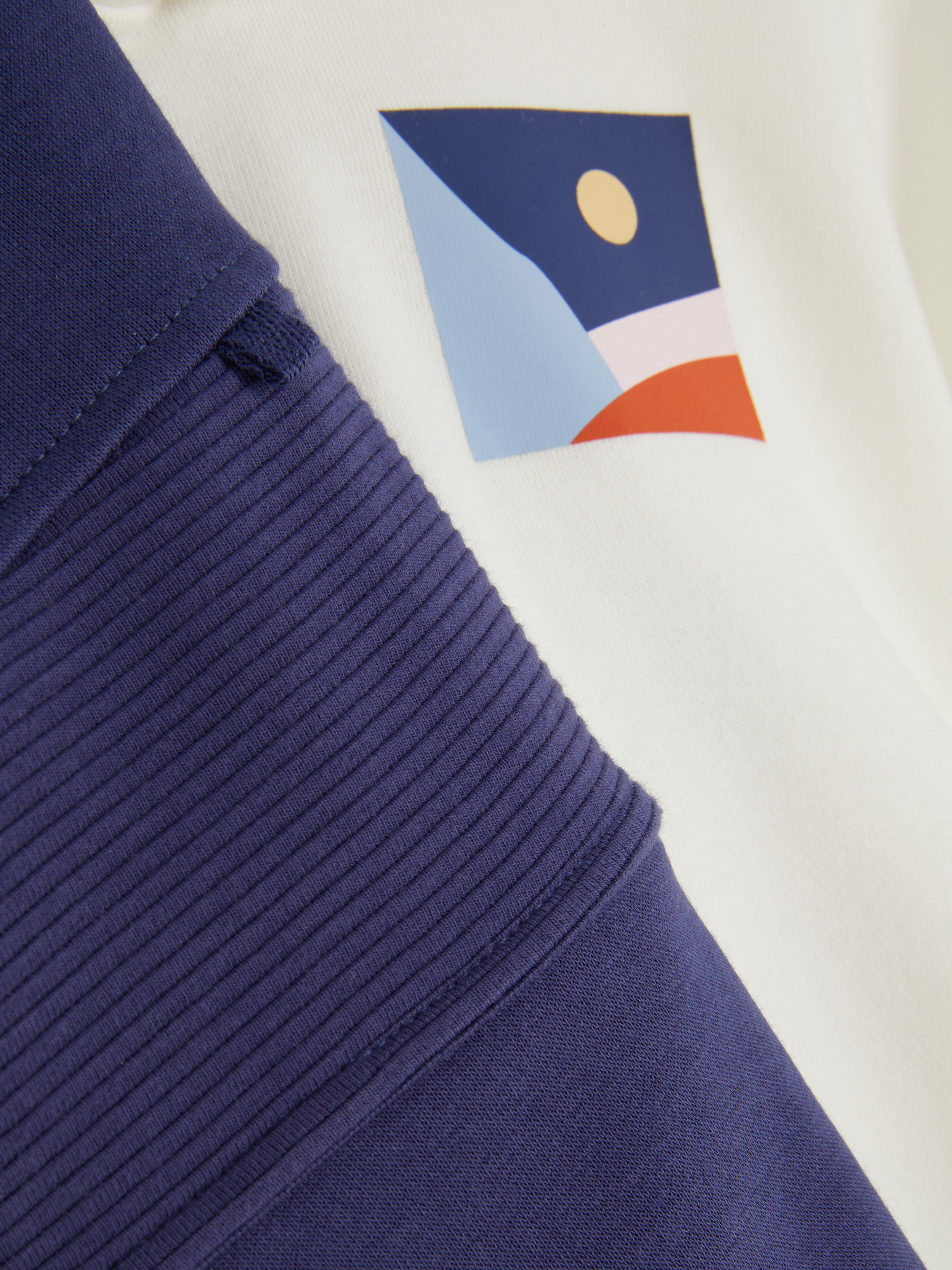 Felpa con cappuccio e pantaloni da tuta geometrici