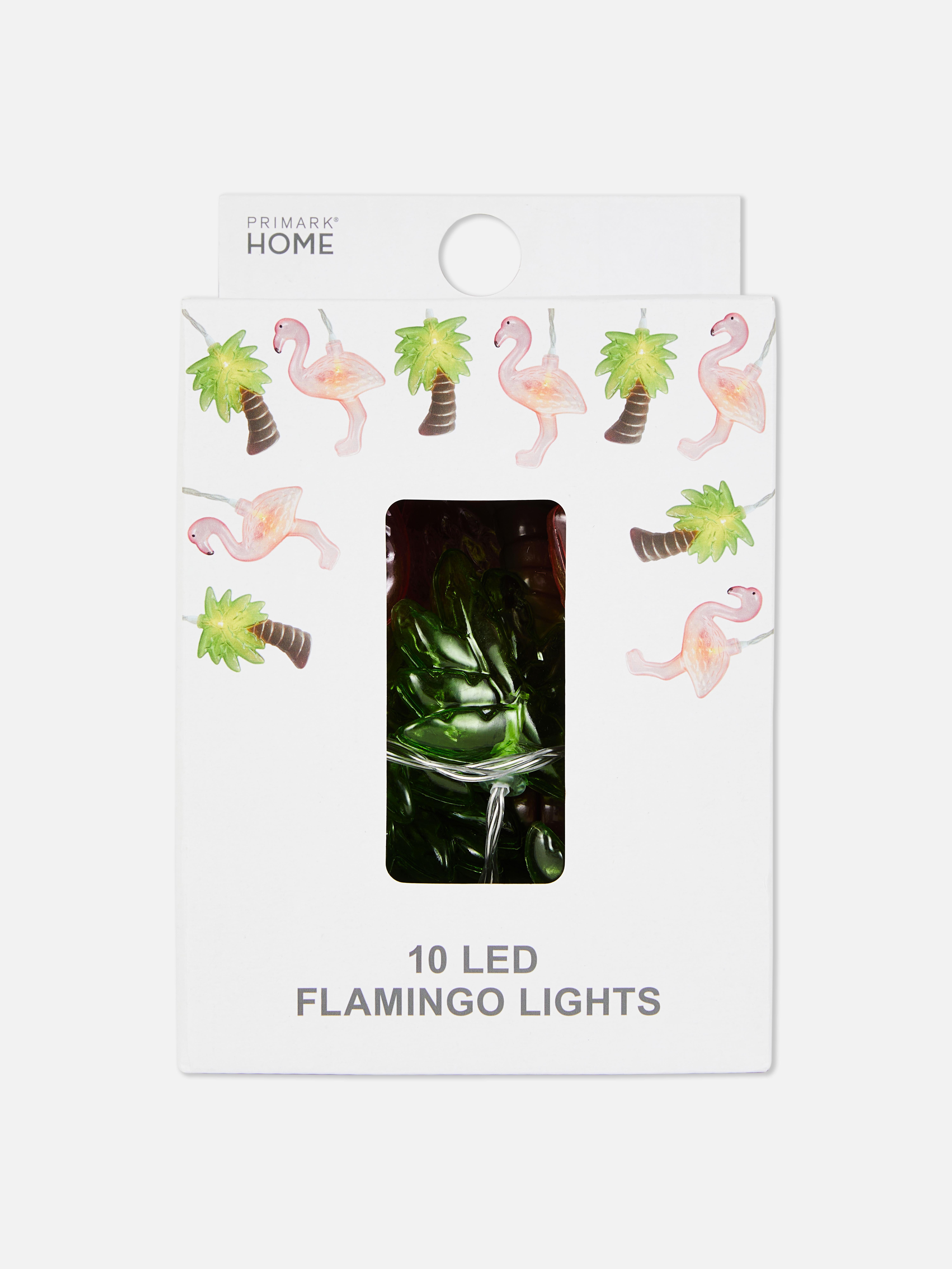 Lichtsnoer met 10 flamingo-ledlampjes