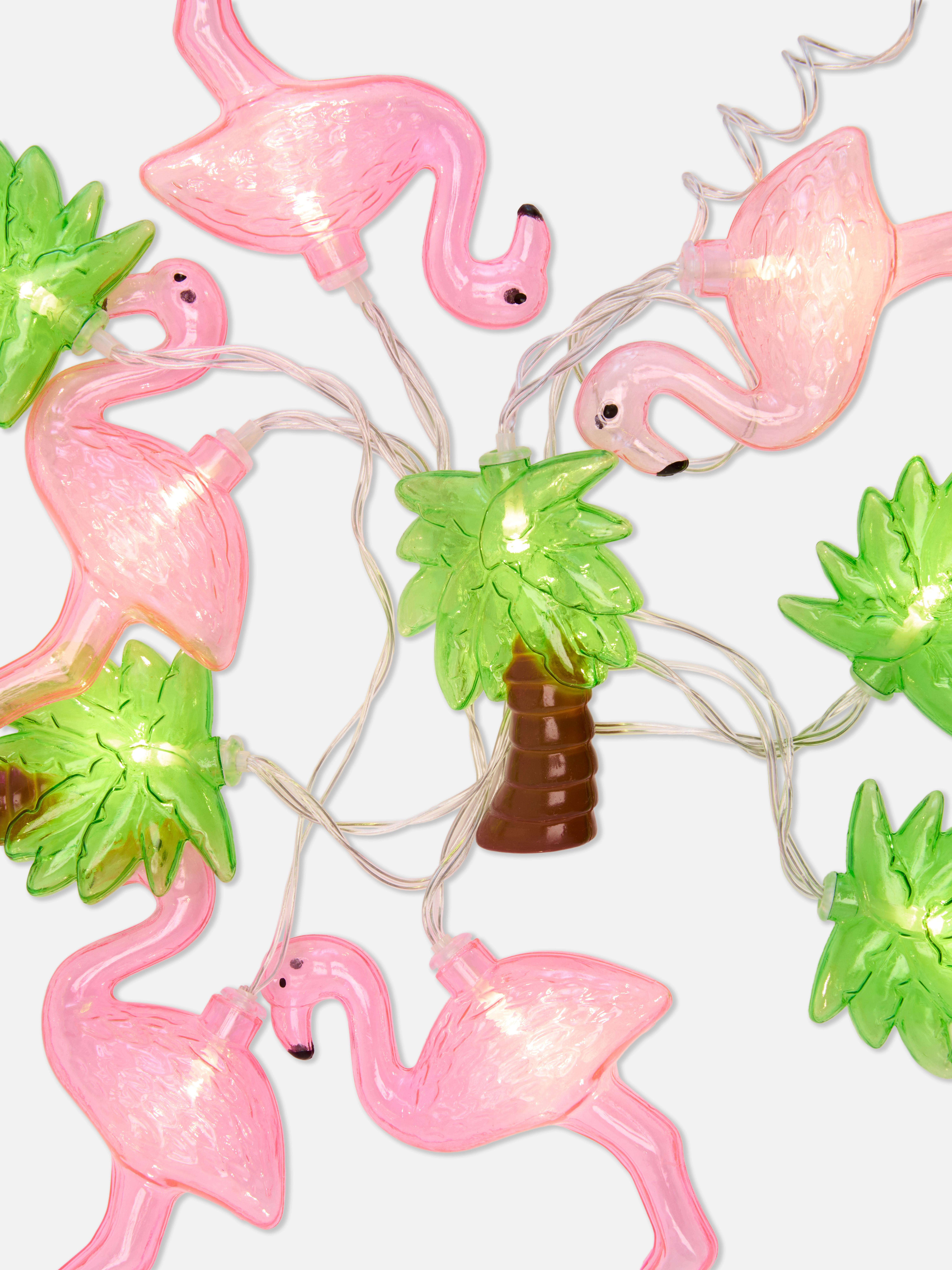 Lichtsnoer met 10 flamingo-ledlampjes