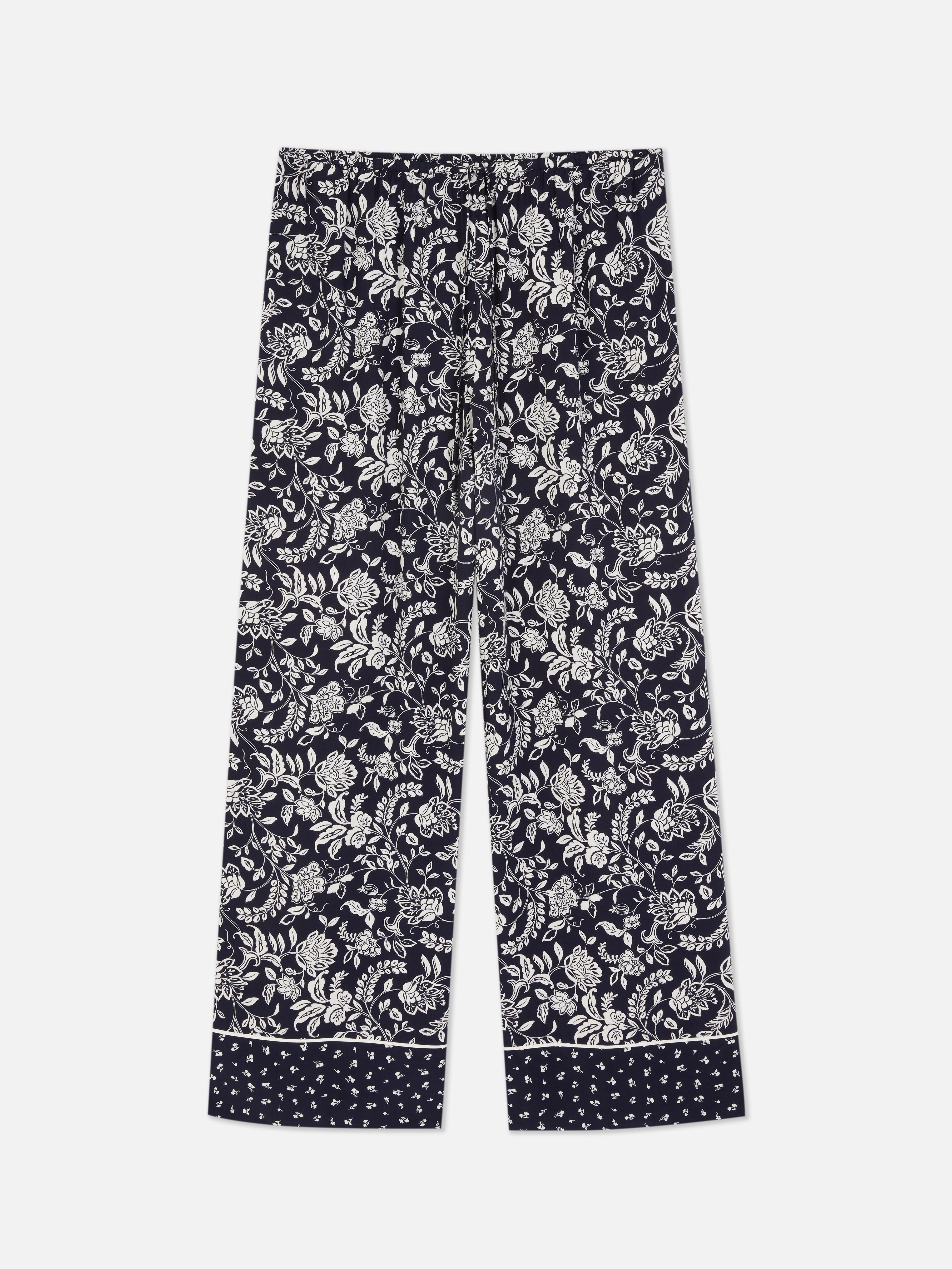 Pyjamabroek met bloemenprint