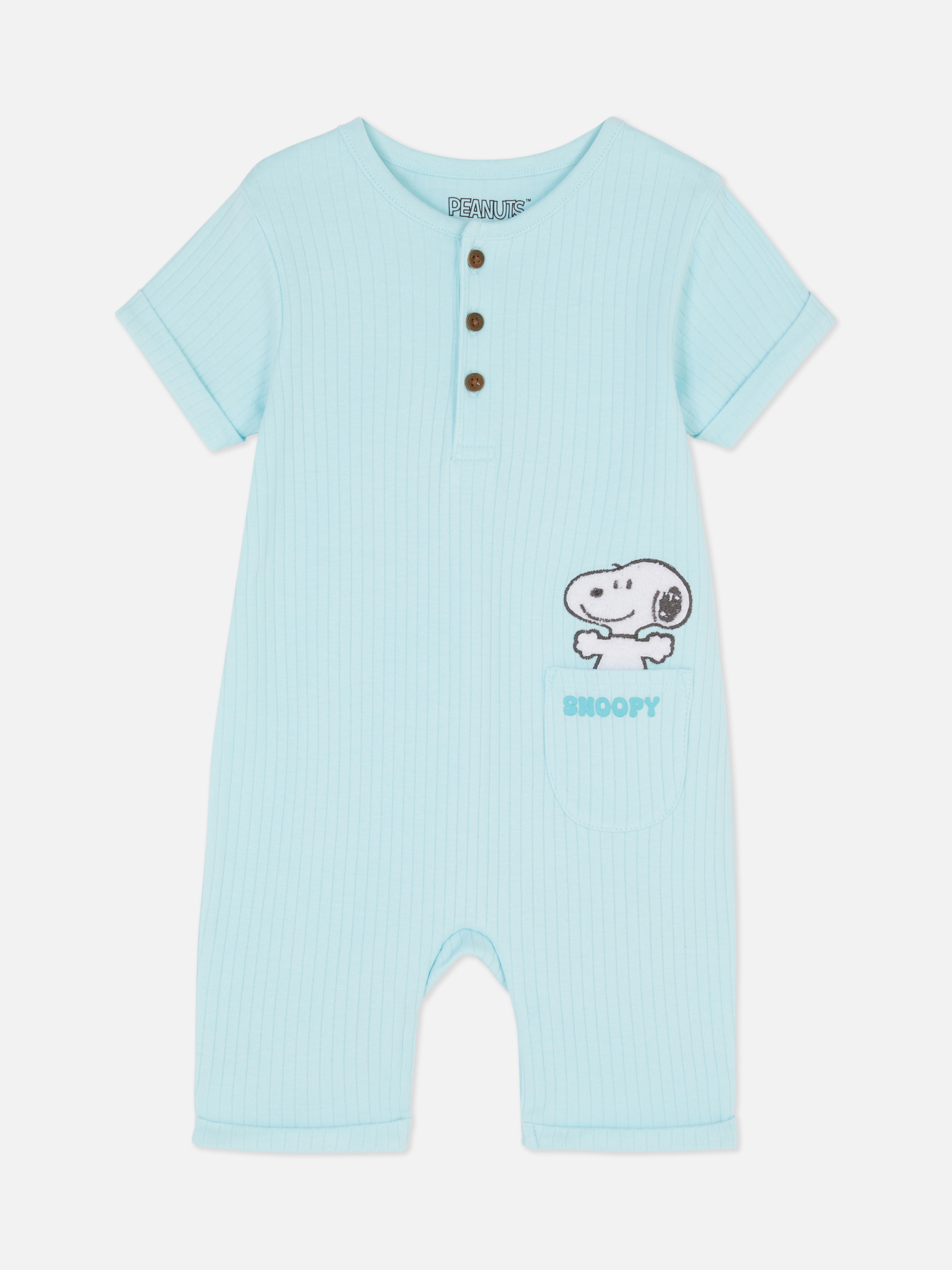 Peanuts Ribbed Snoopy Romper