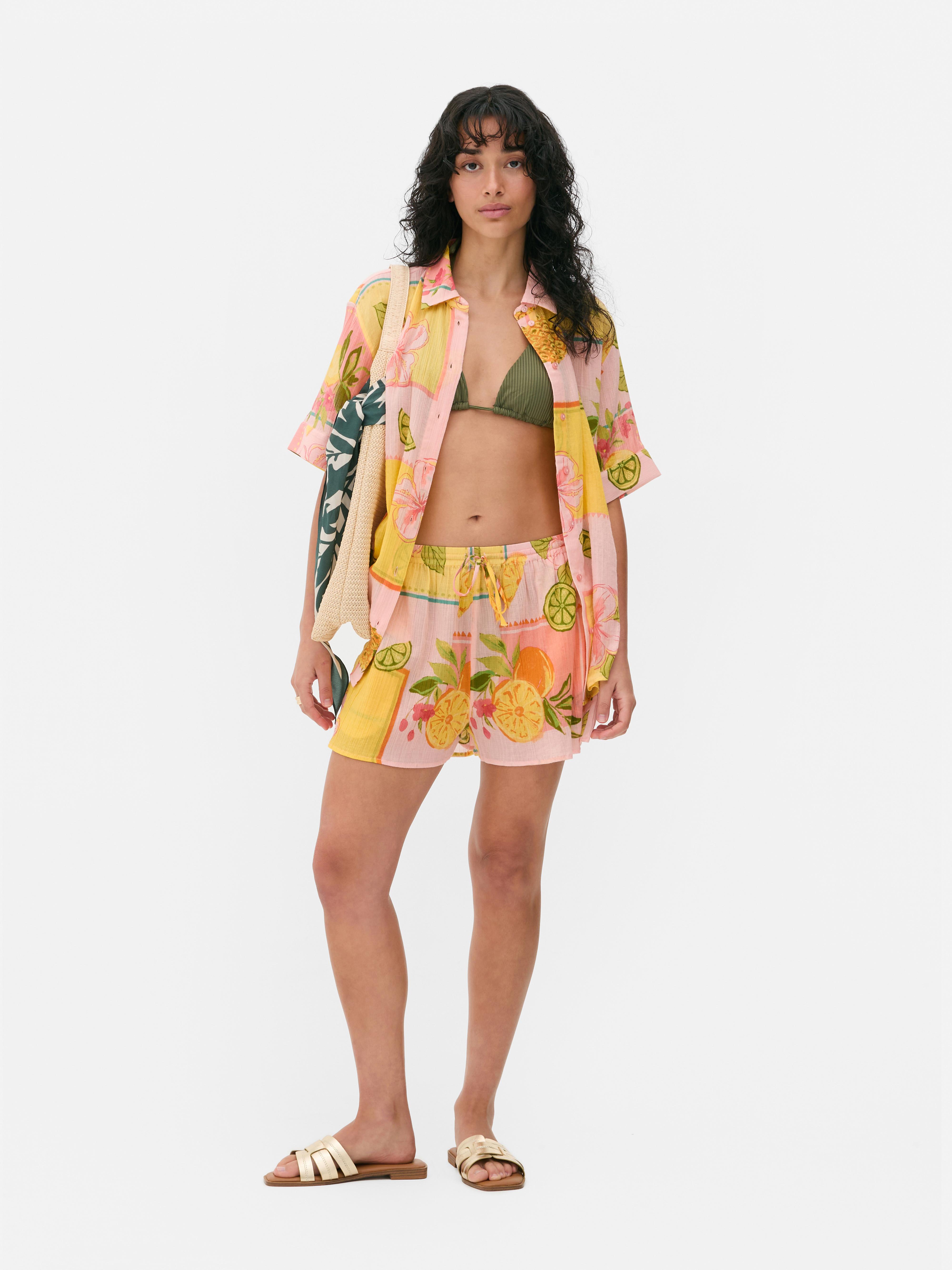 Printed Cotton Shorts