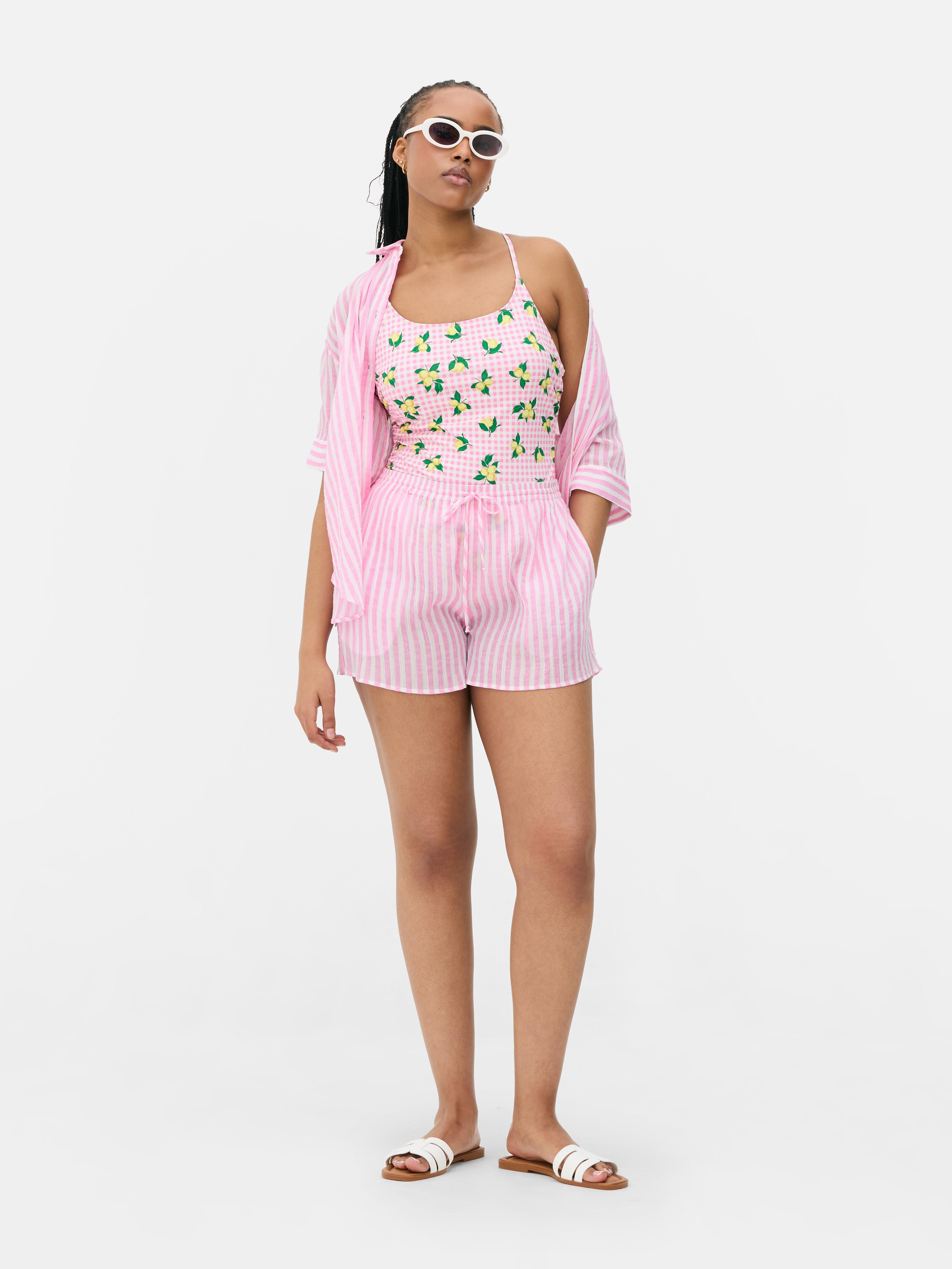Printed Cotton Shorts