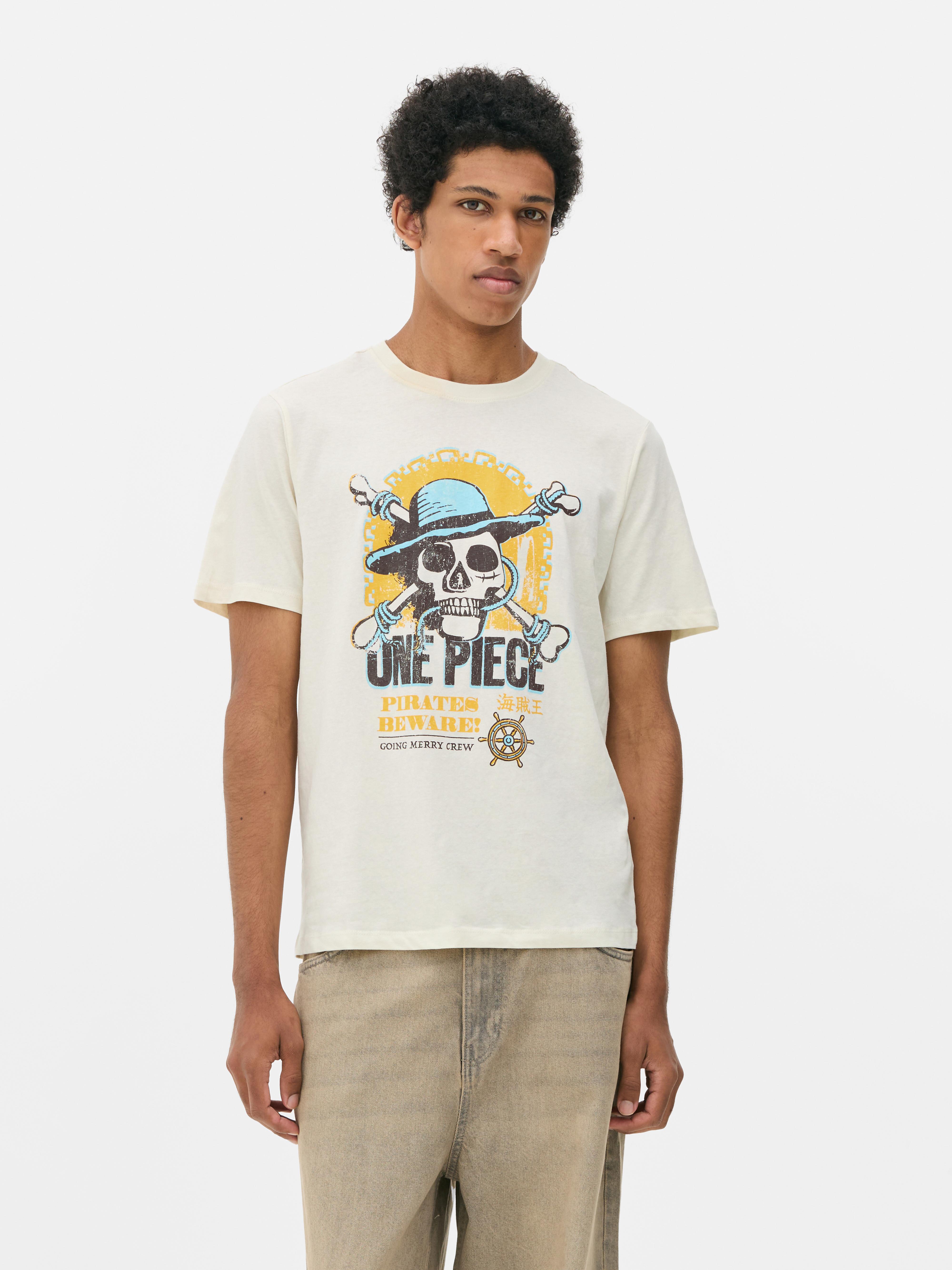T-shirt met print van piratenvlag One Piece