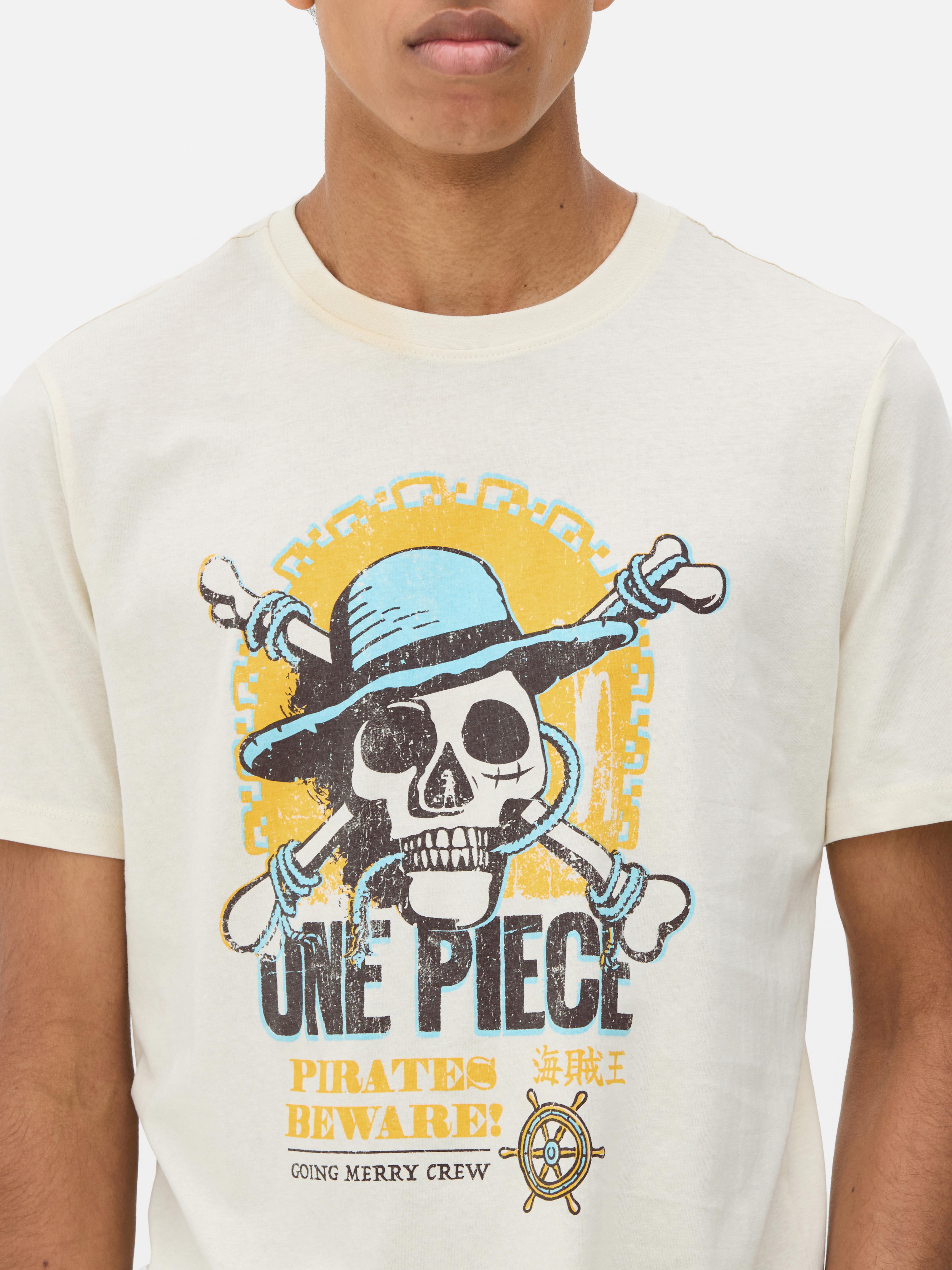 T-shirt met print van piratenvlag One Piece