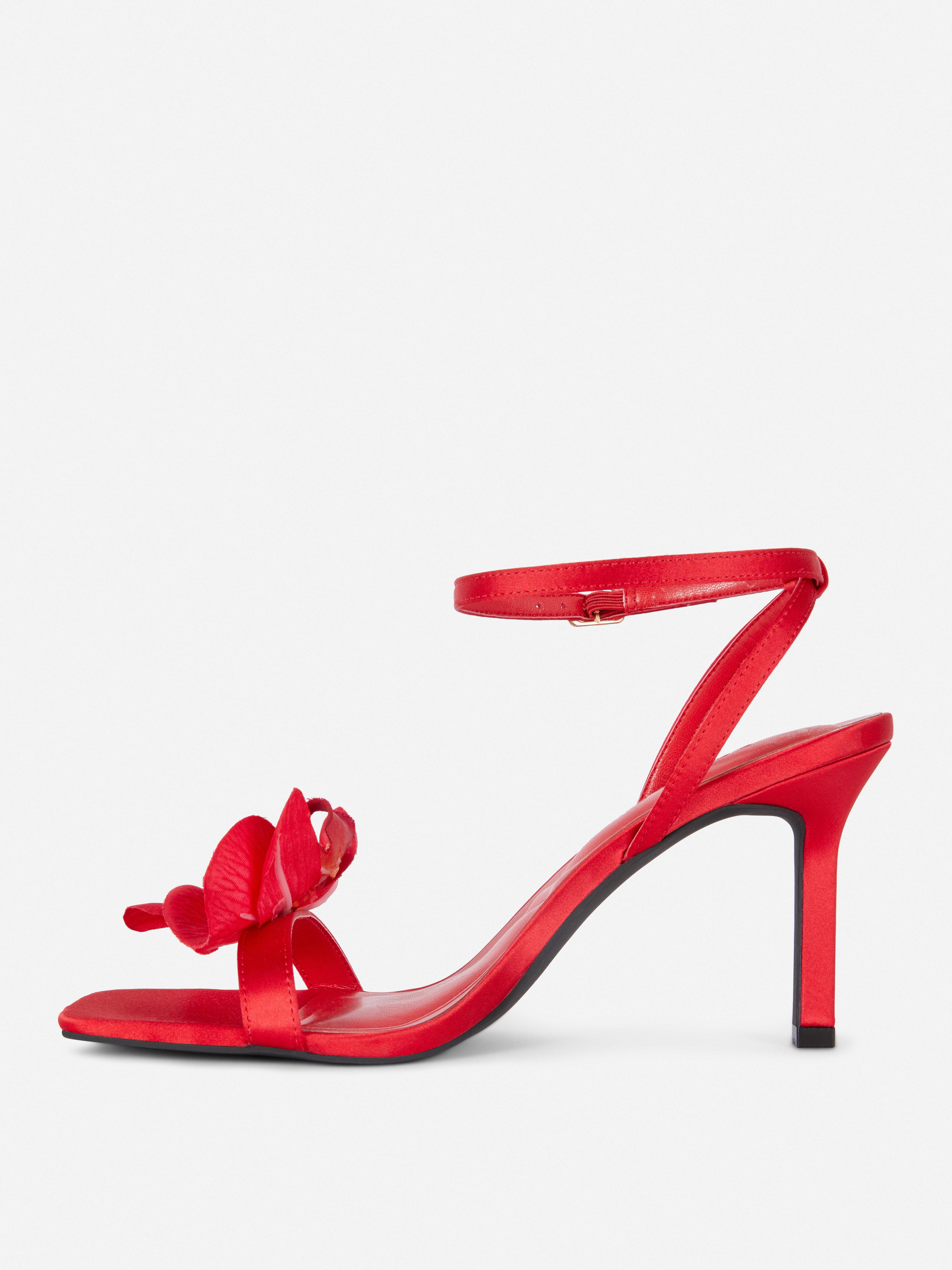 Pumps met open teen en bloem
