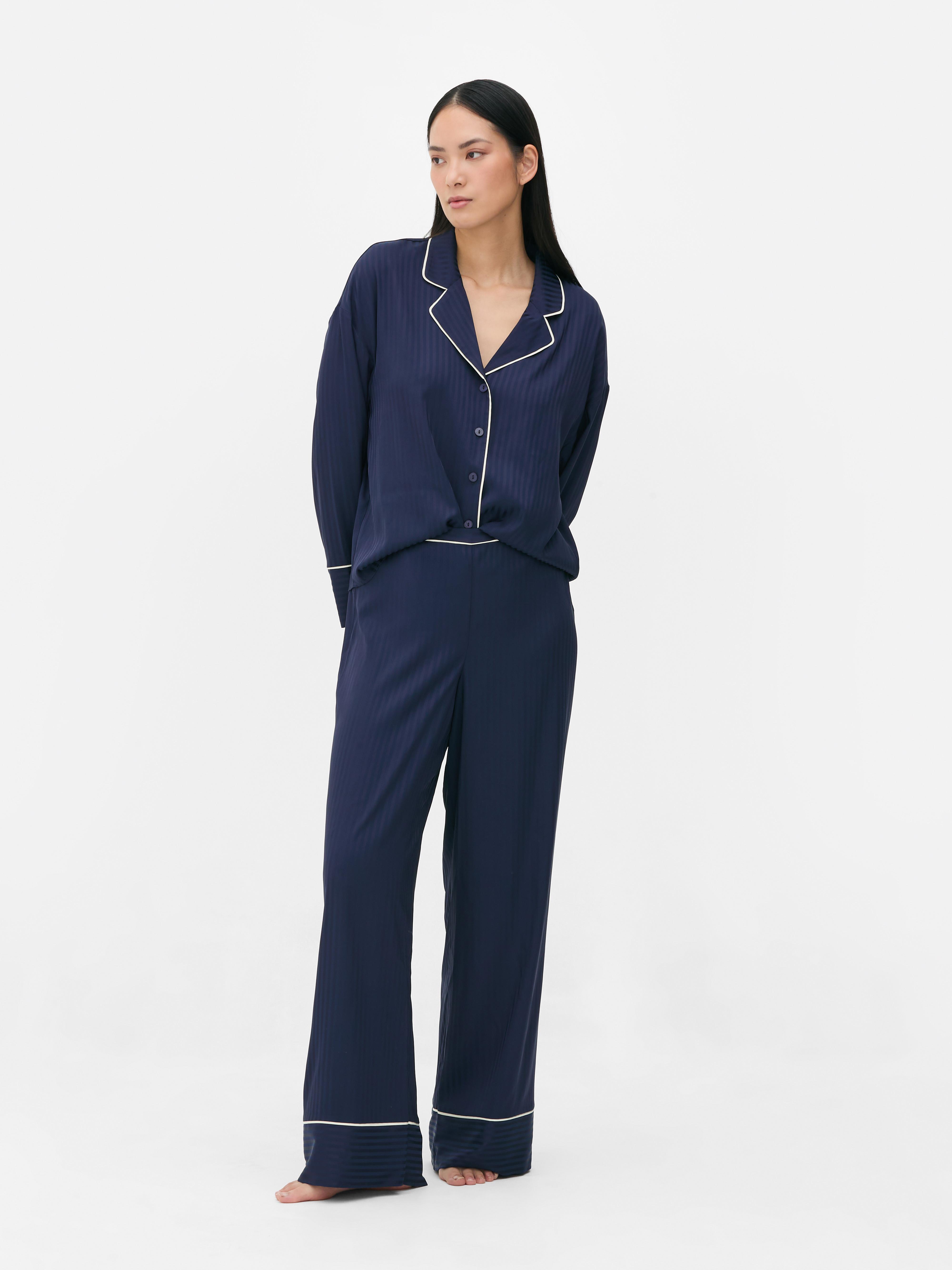 Calças pijama compridas jacquard