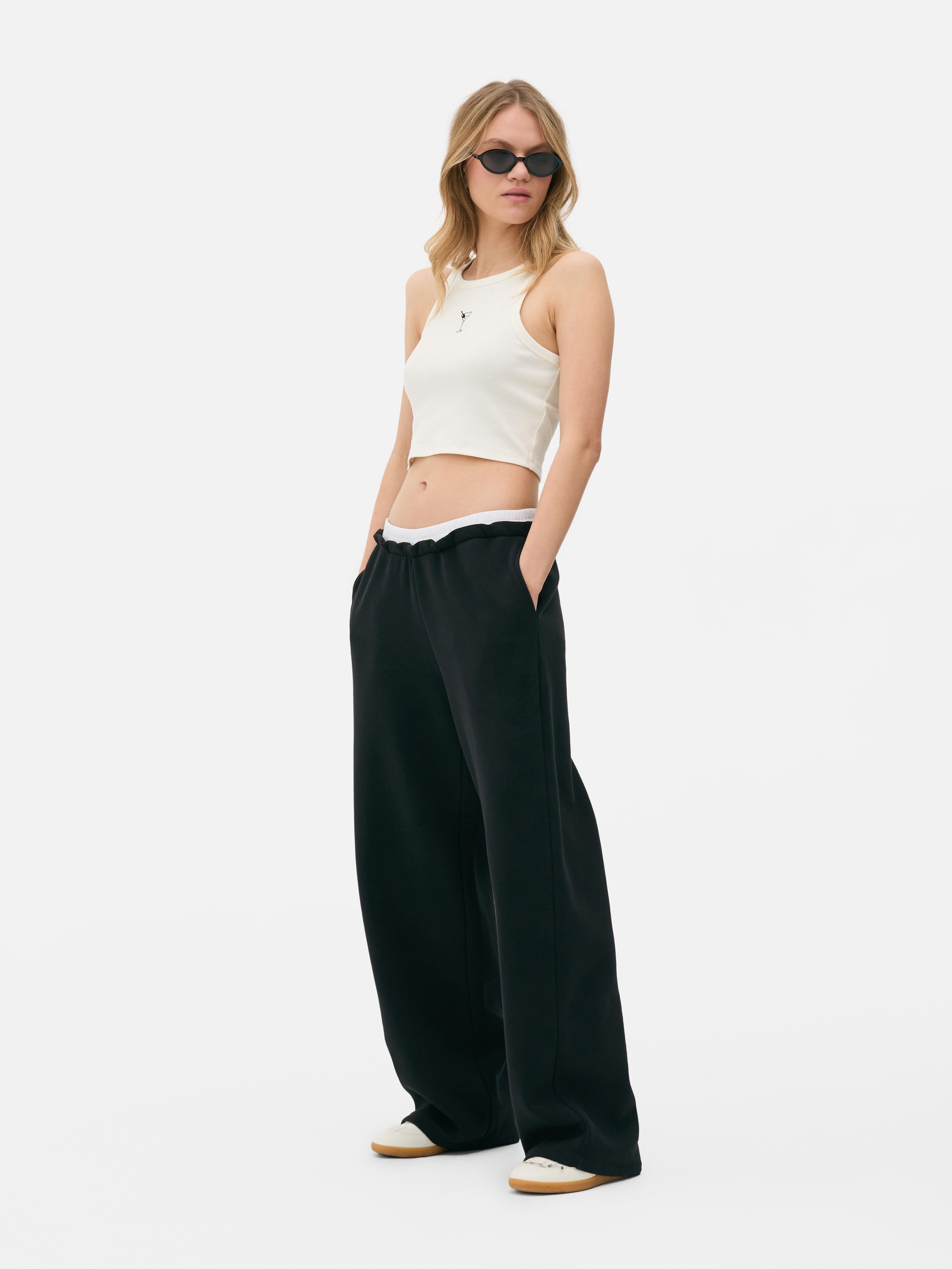 Cropped Slogan Racer Back Vest