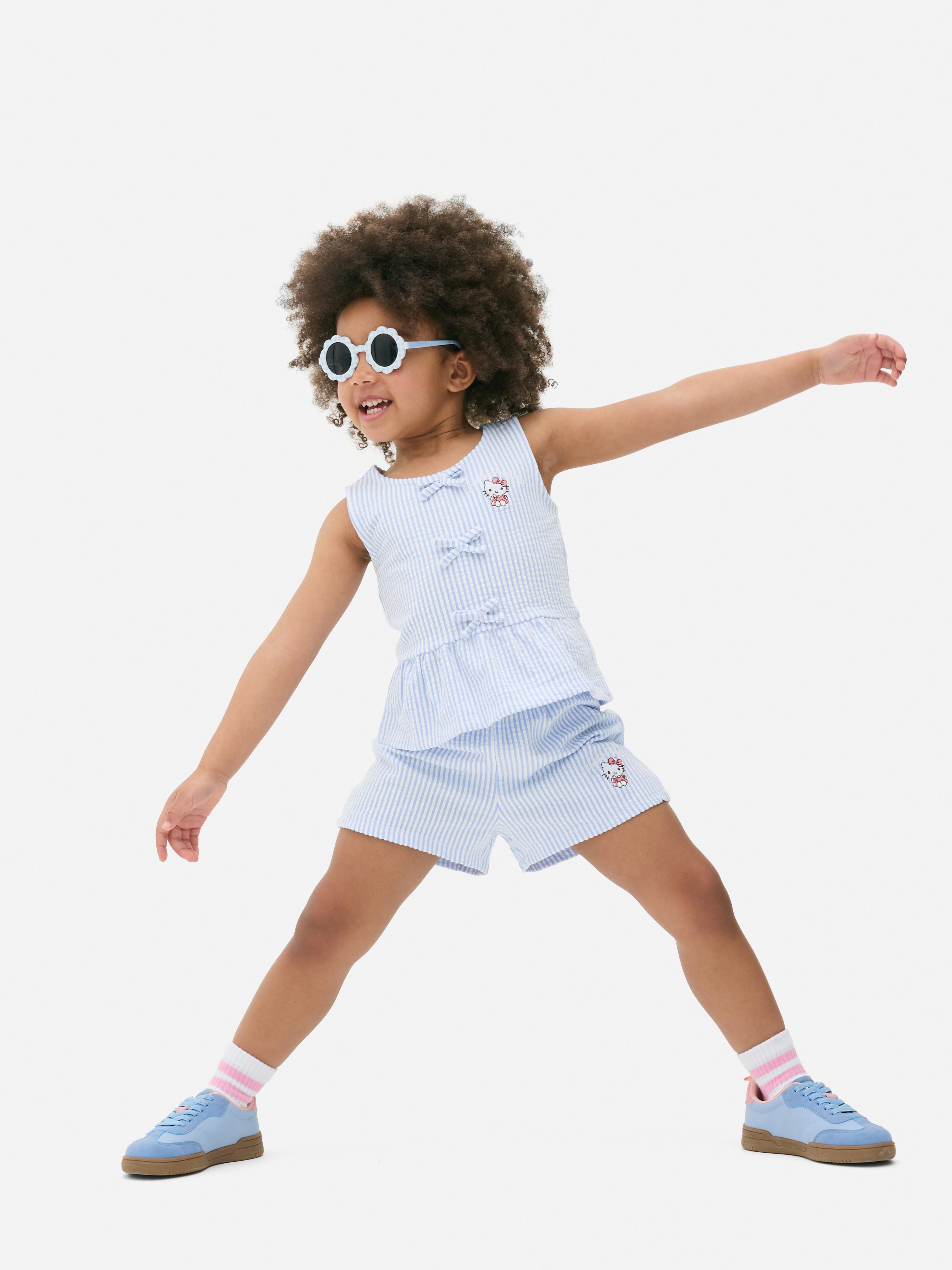 Ensemble chemisier et short à rayures Hello Kitty