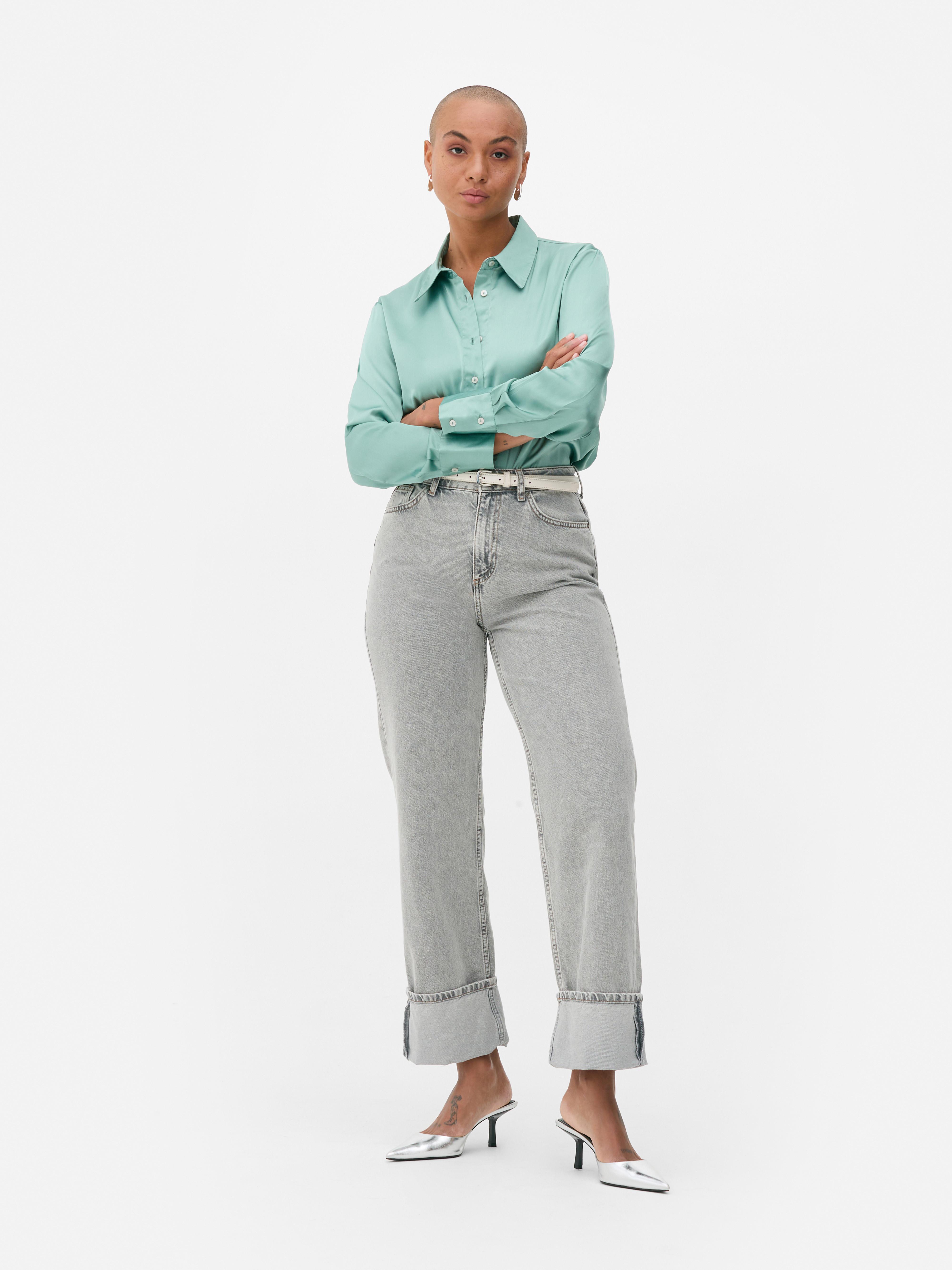 Long Sleeve Satin Shirt