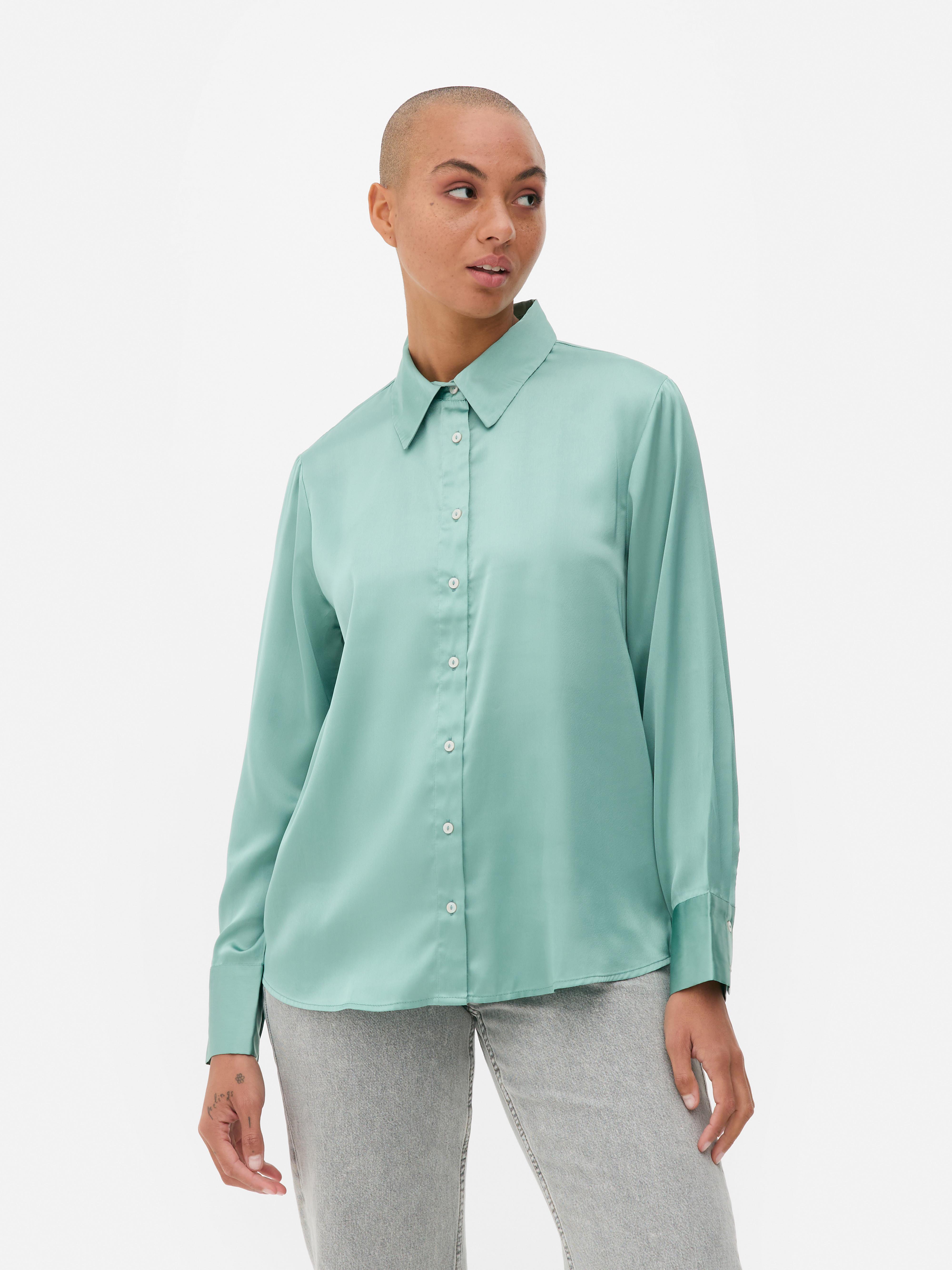 Long Sleeve Satin Shirt