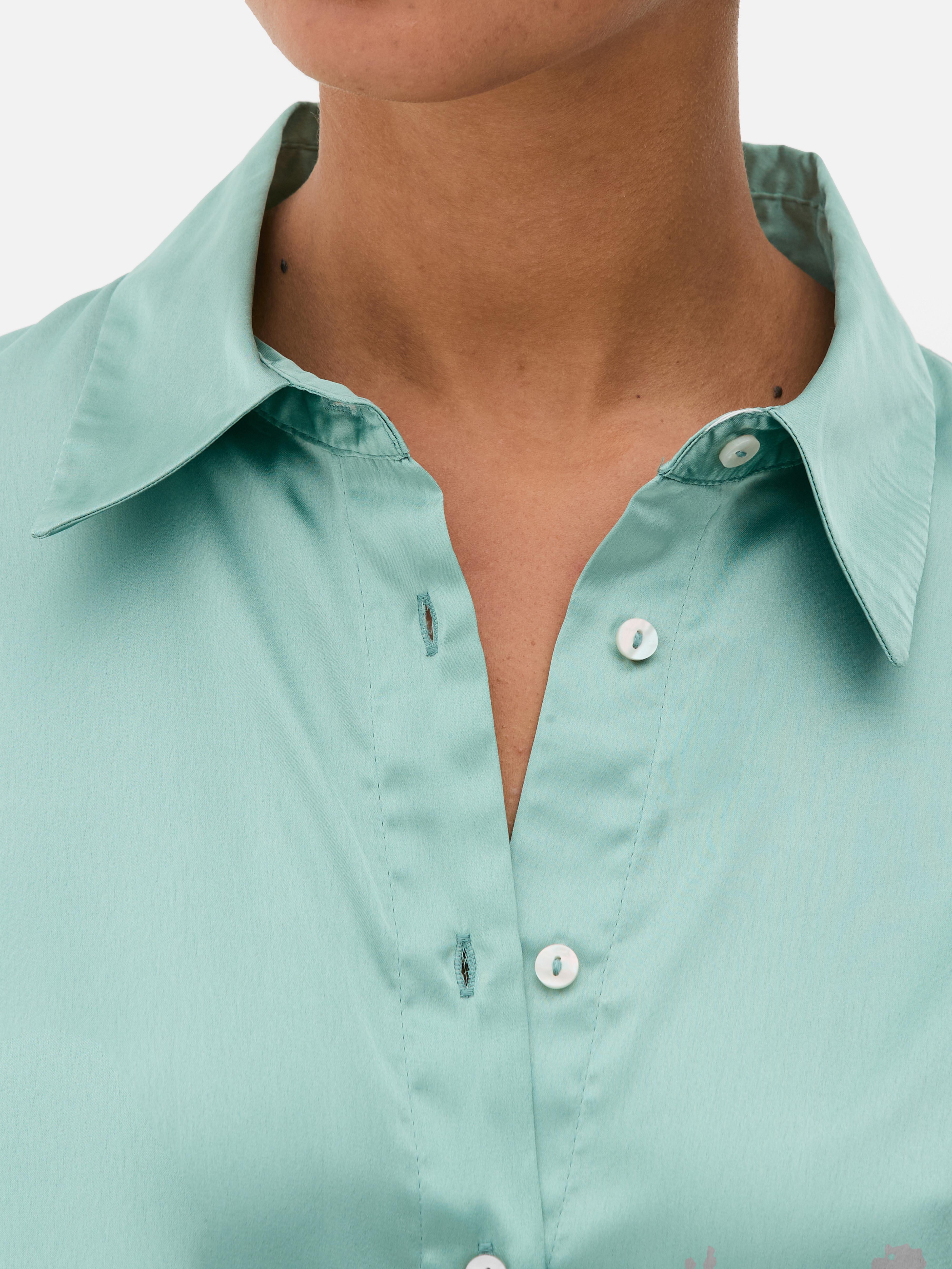 Long Sleeve Satin Shirt