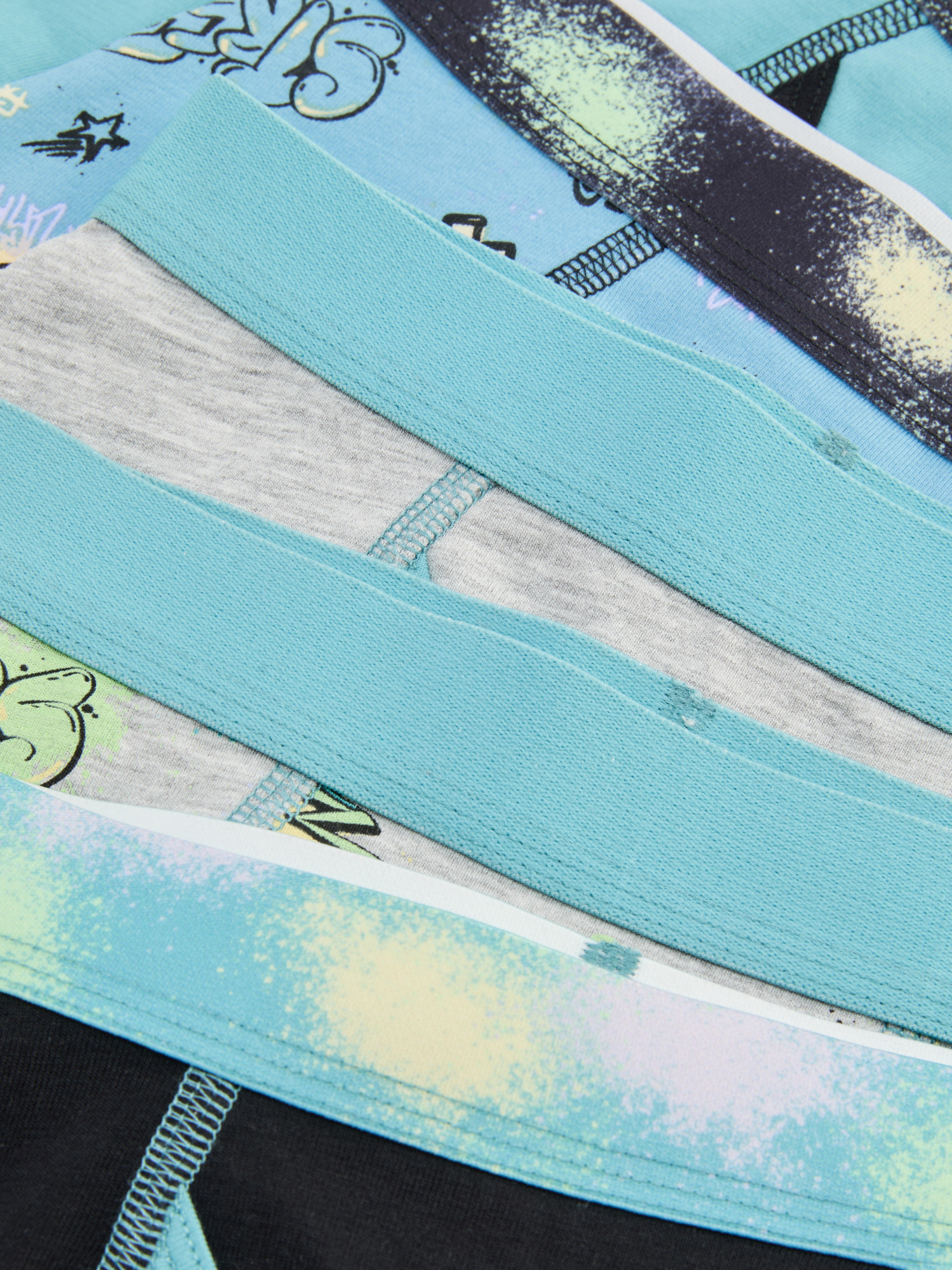 Boxershorts met graffiti-print, set van 5