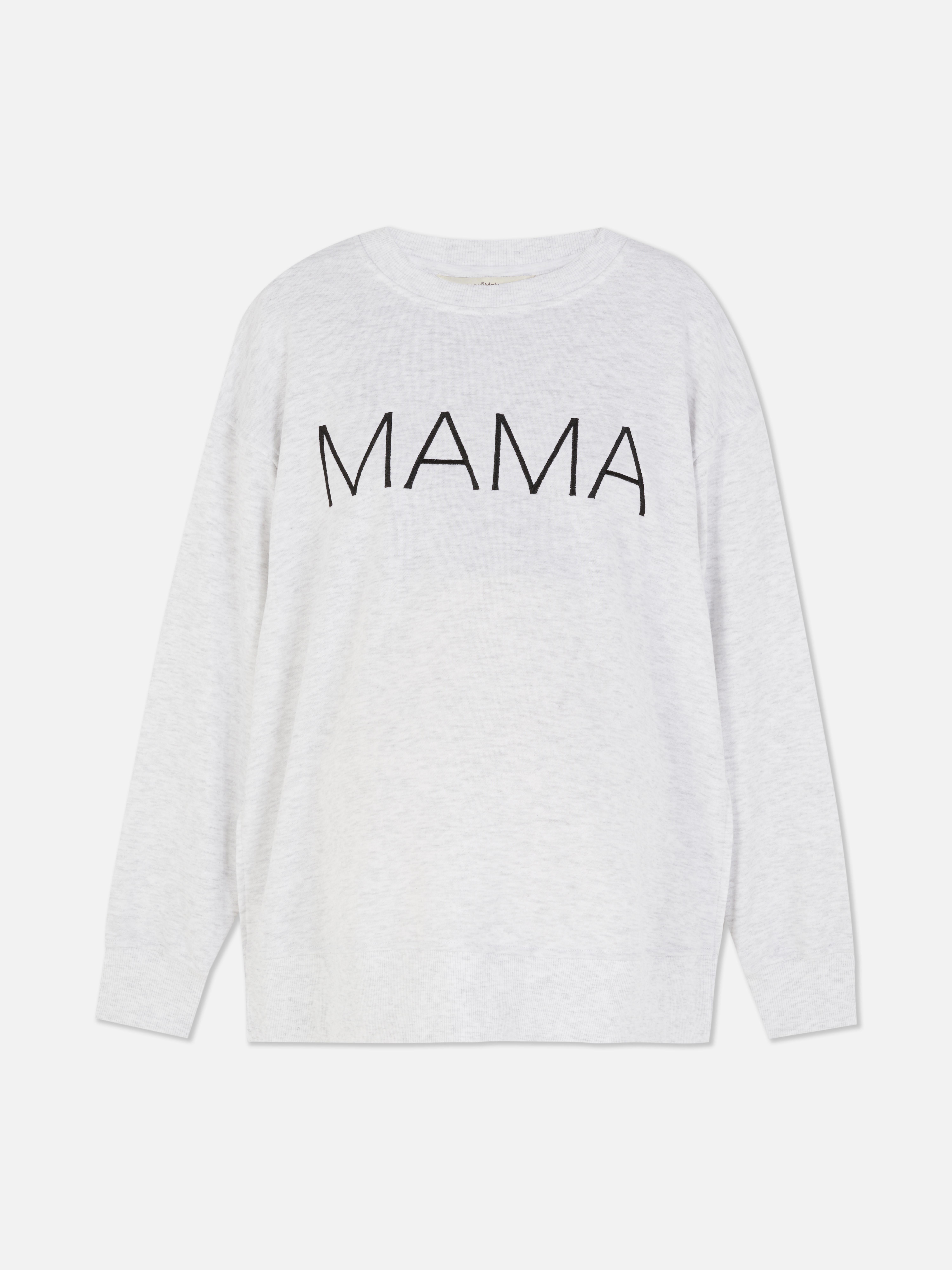 Sudadera premamá con eslogan que reza «Mama»