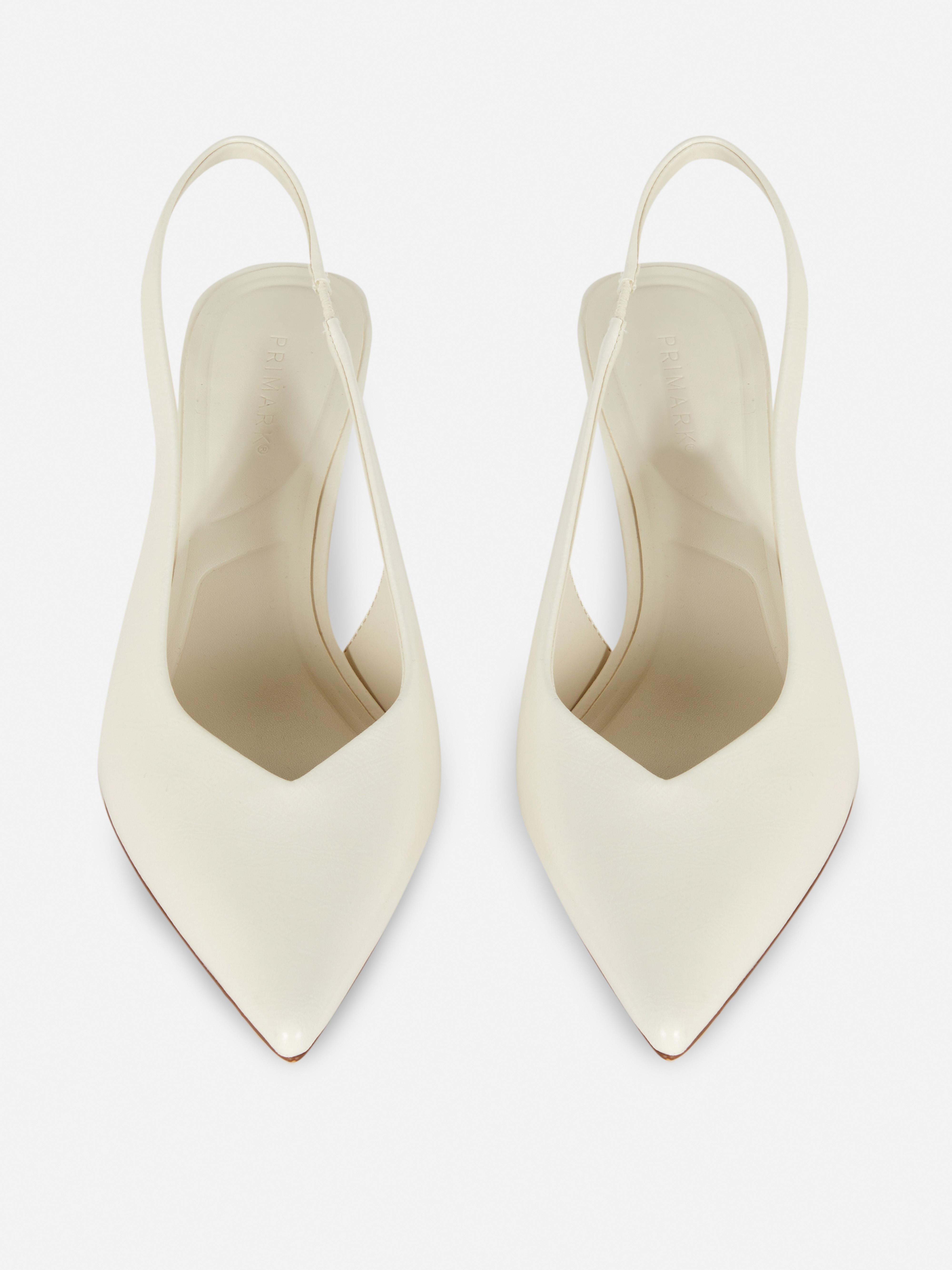 Slingback-pumps met puntige neus