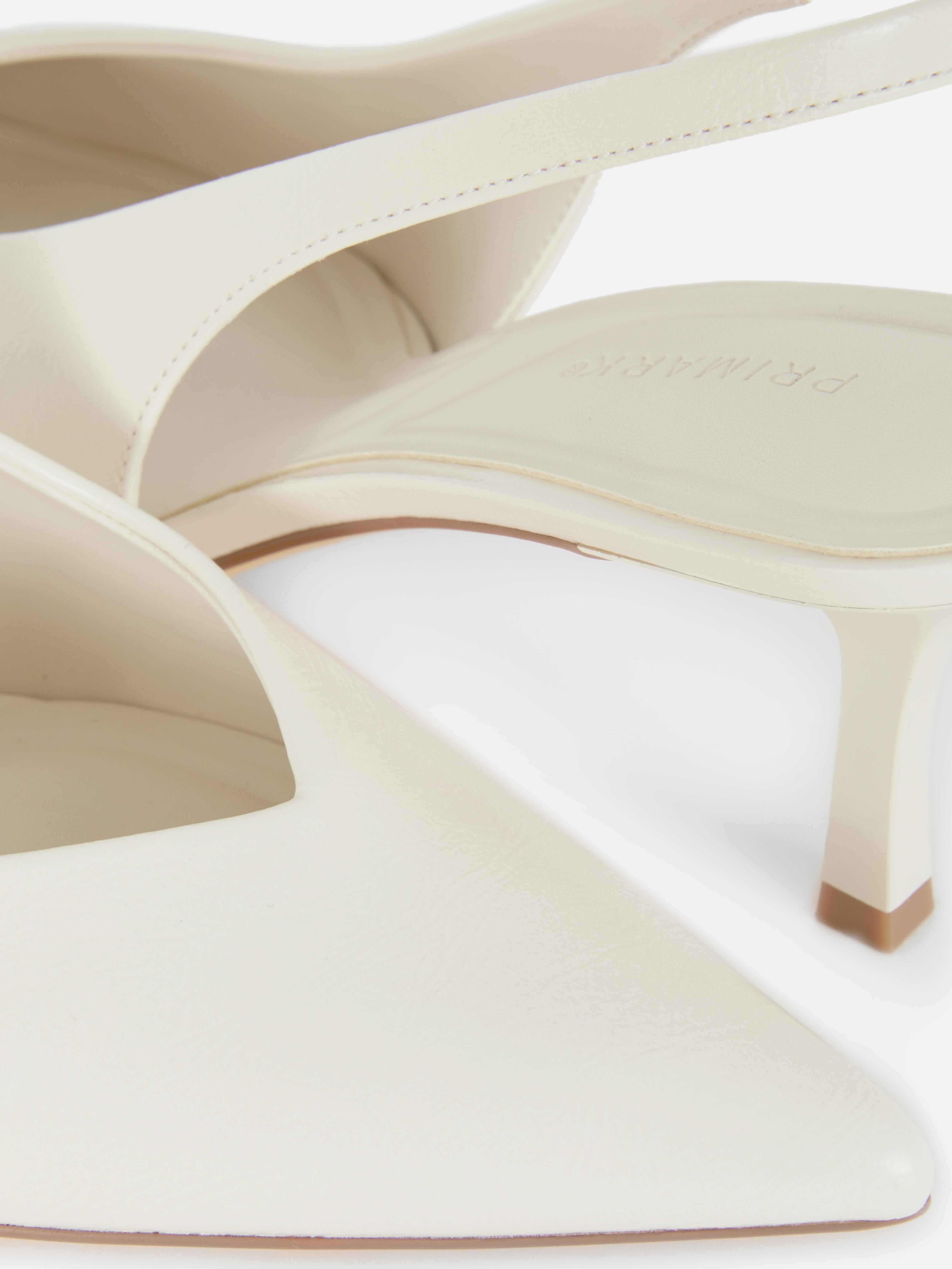 Slingback-pumps met puntige neus