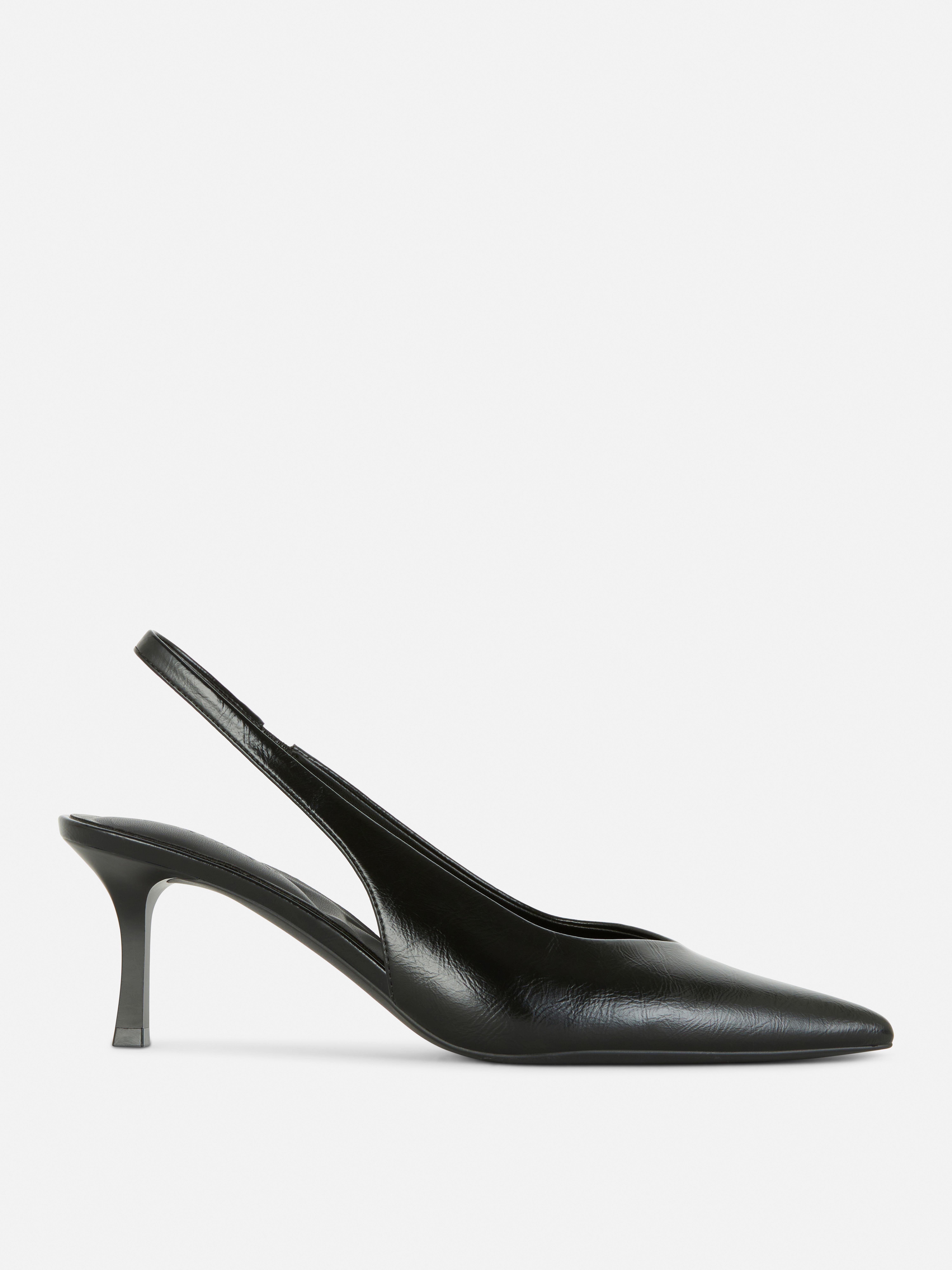 Slingback-pumps met puntige neus