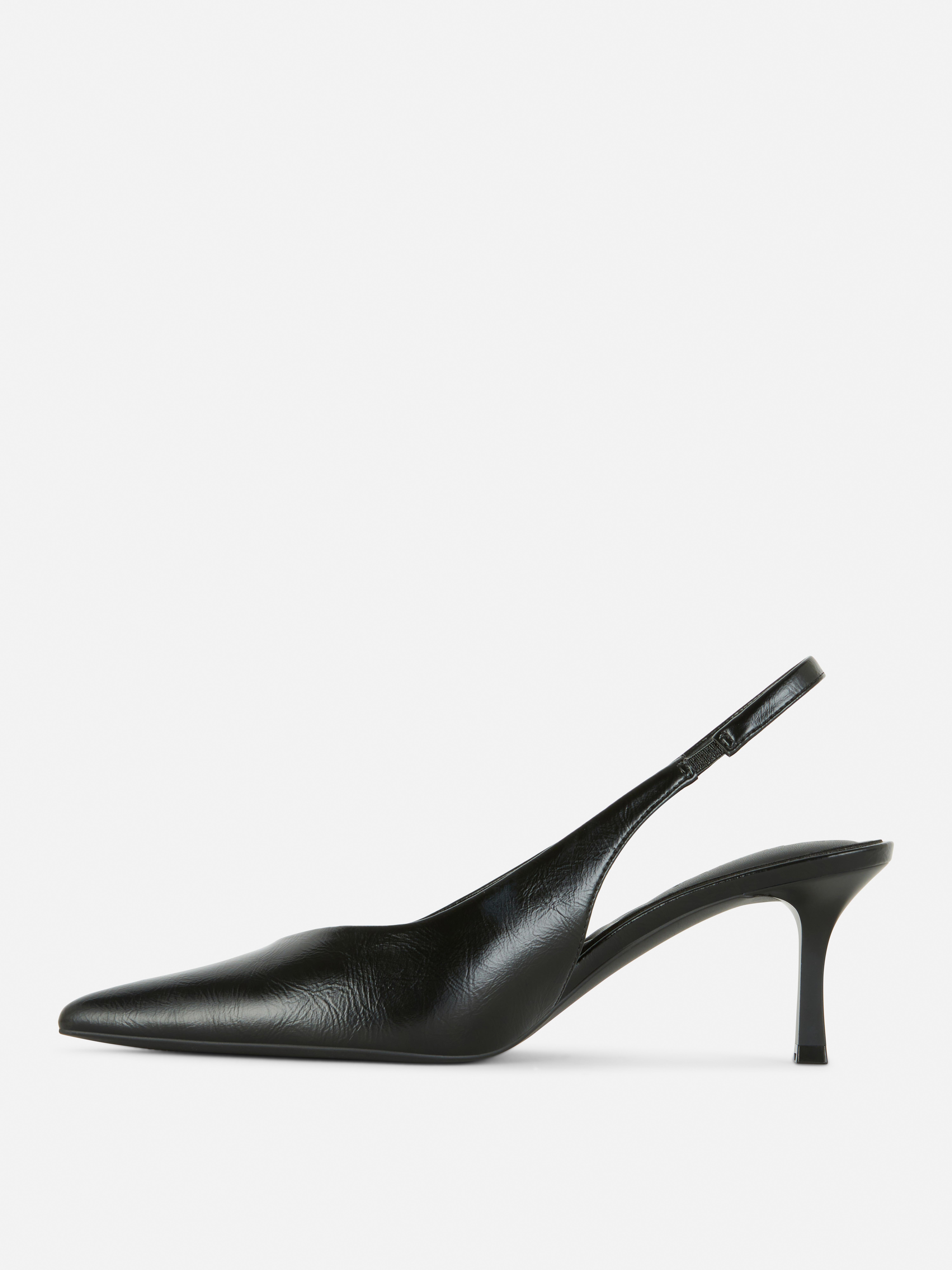 Slingback-pumps met puntige neus