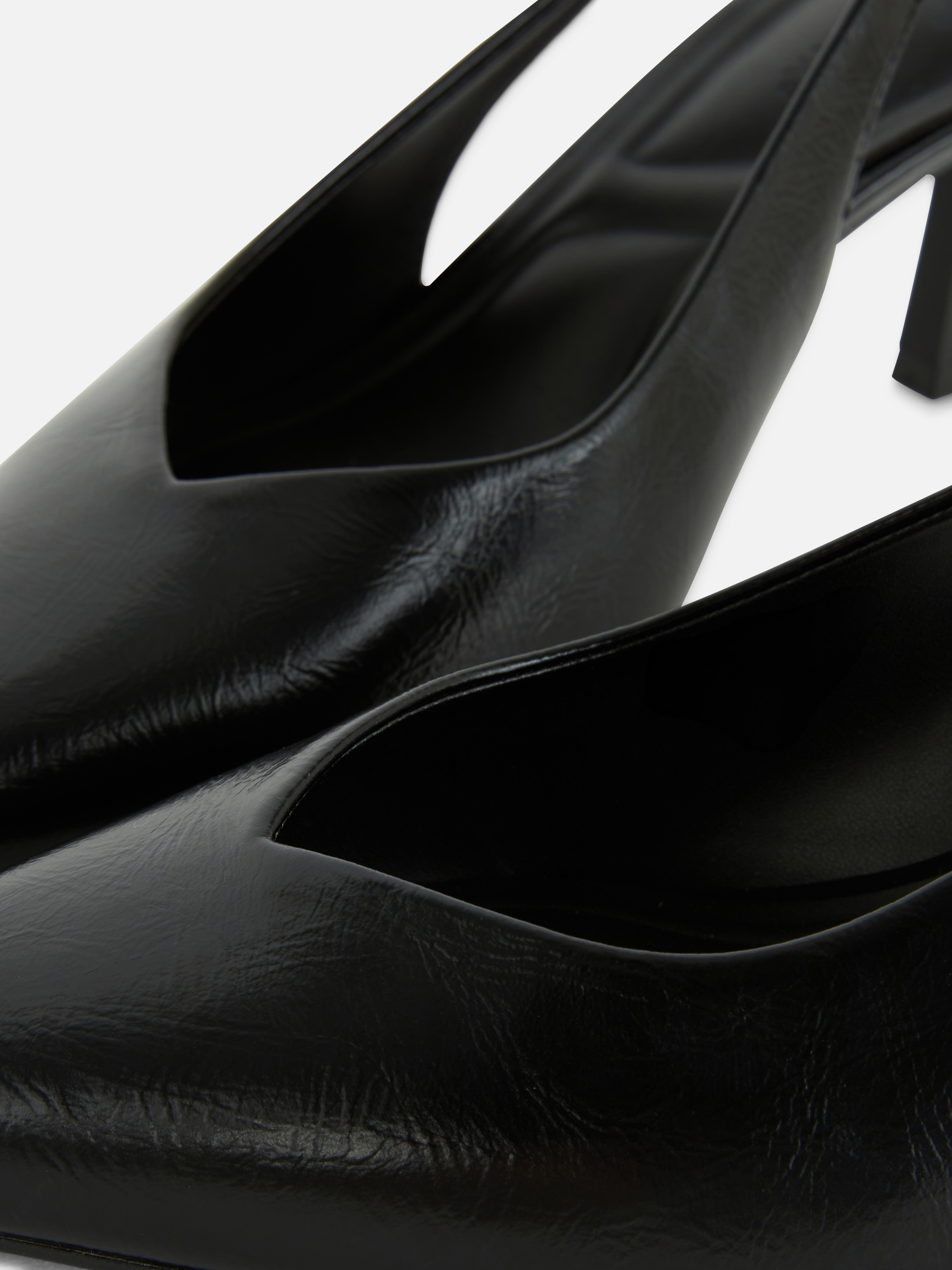 Slingback-pumps met puntige neus