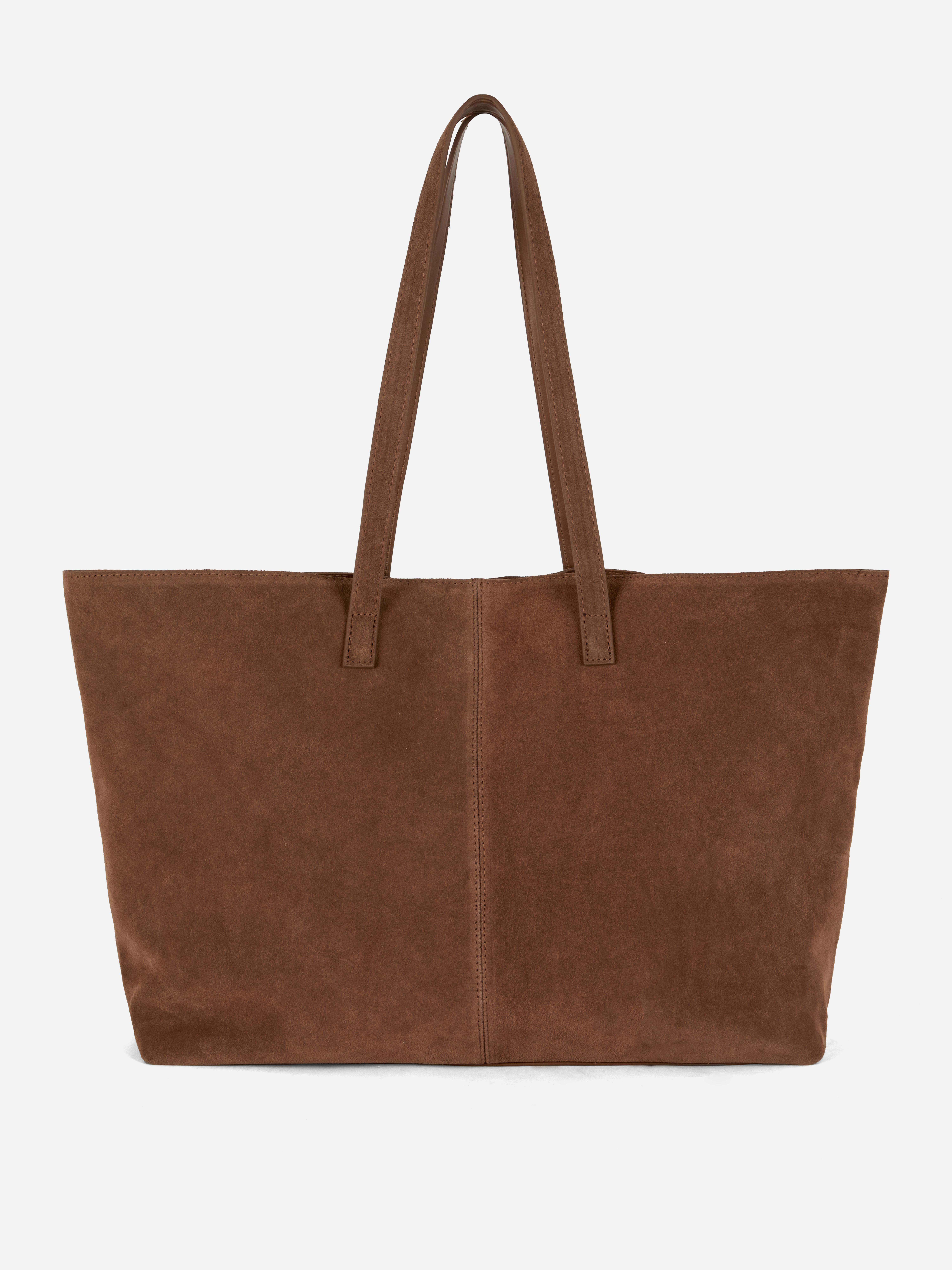 Borsa shopper in pelle scamosciata The Edit