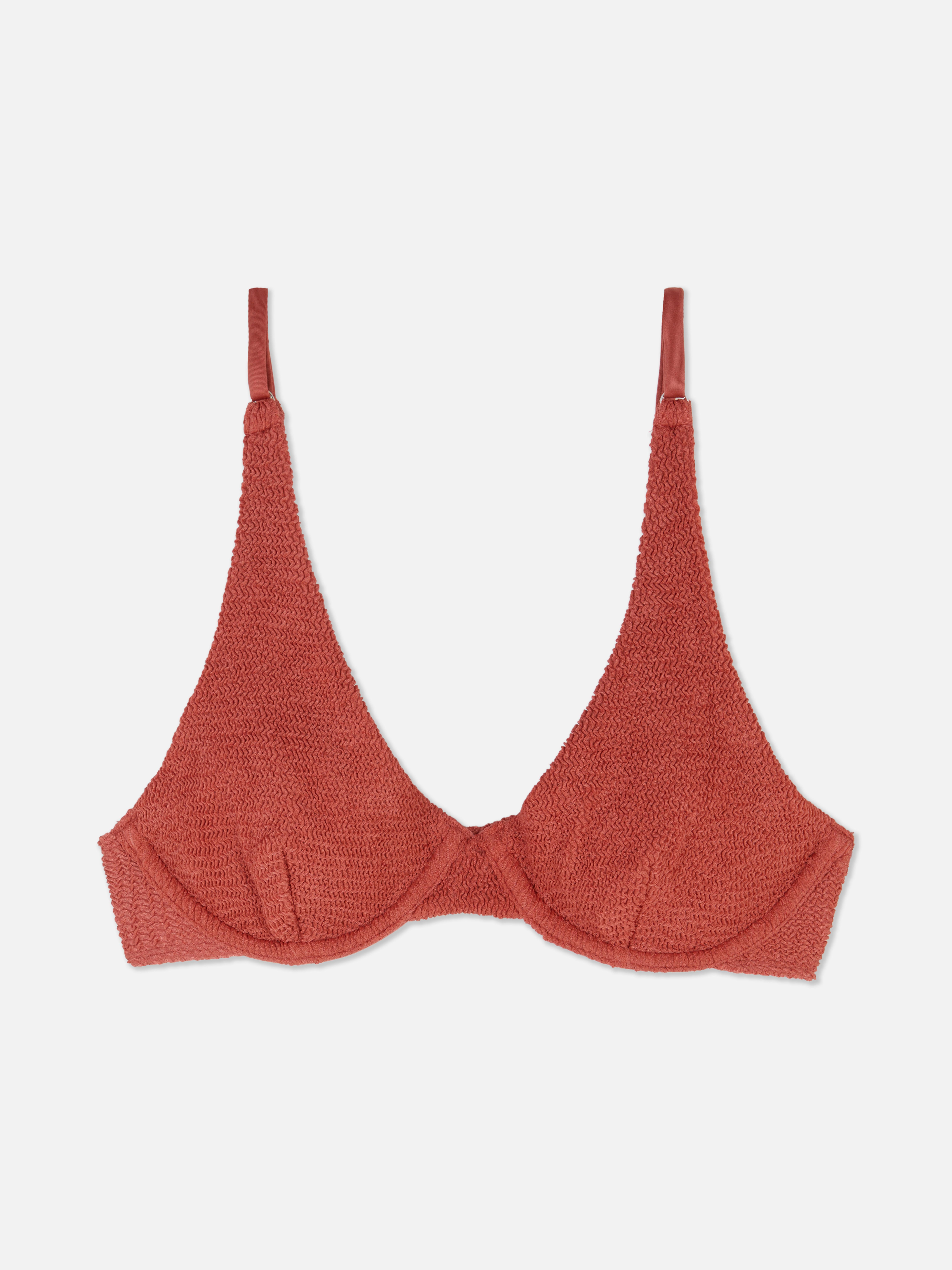 Paula Echevarria Crinkled Underwire Bikini Top Blush
