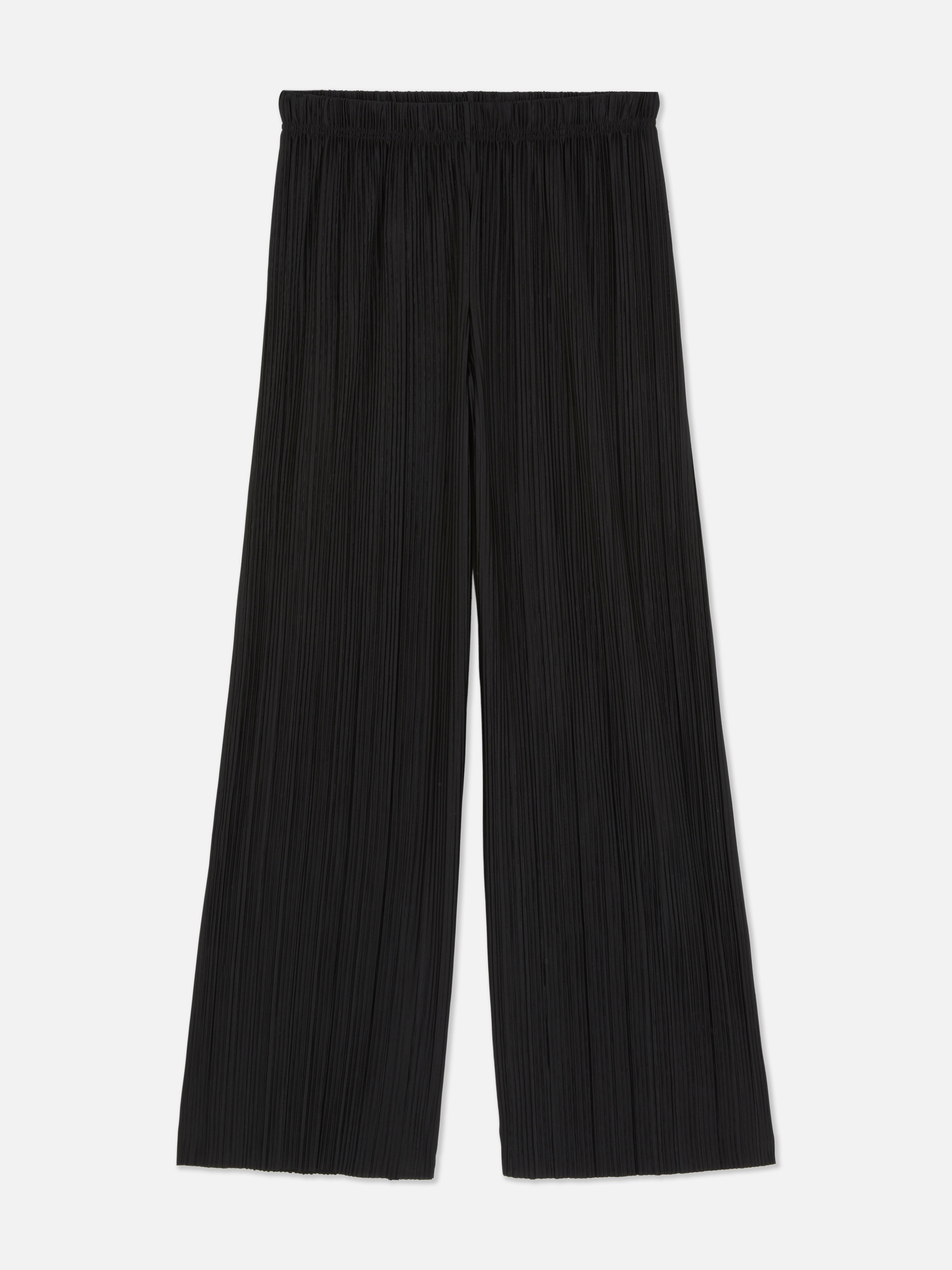 Plissierte Hose mit weitem Bein