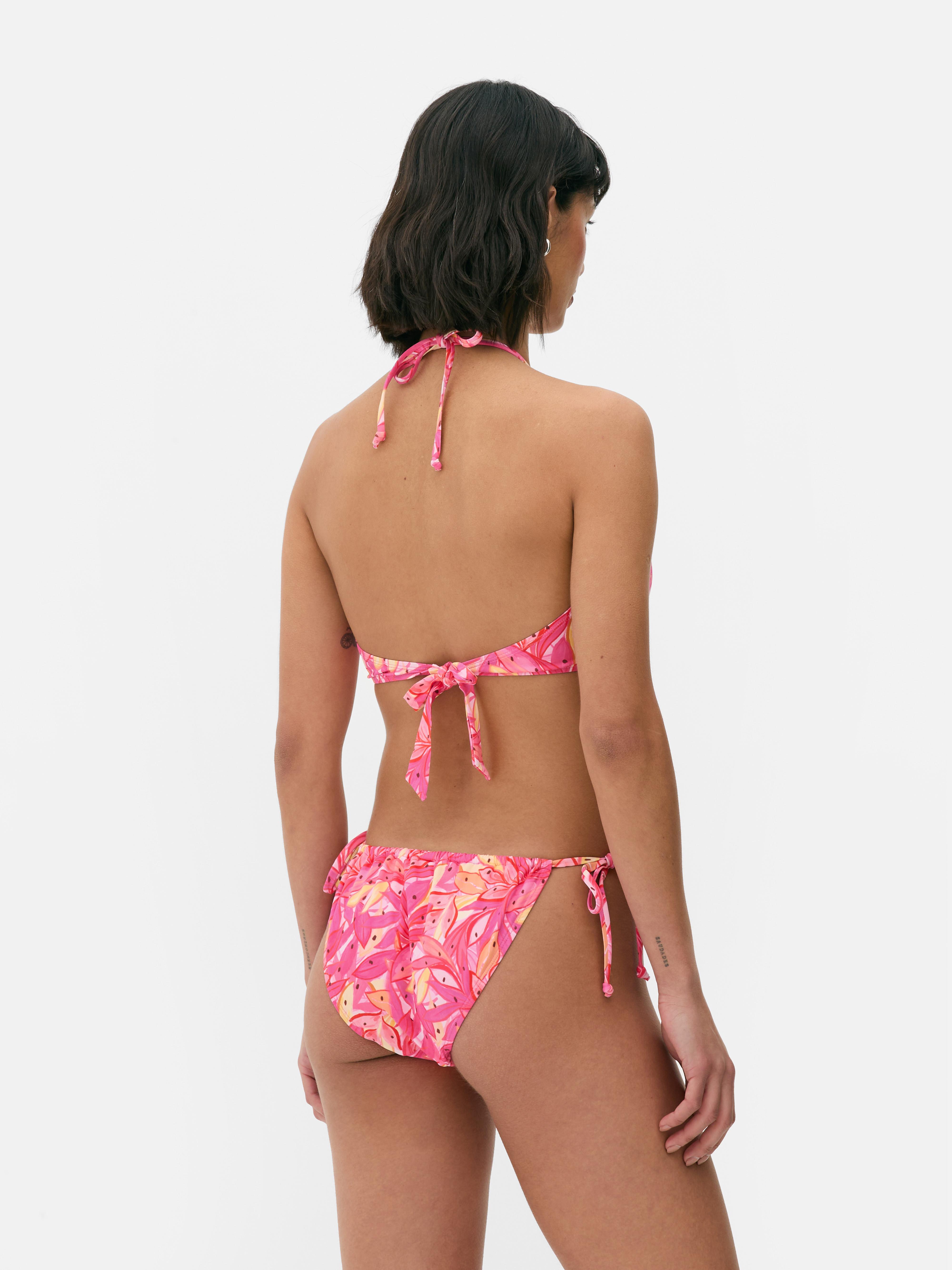 Printed Bandeau Bikini Top