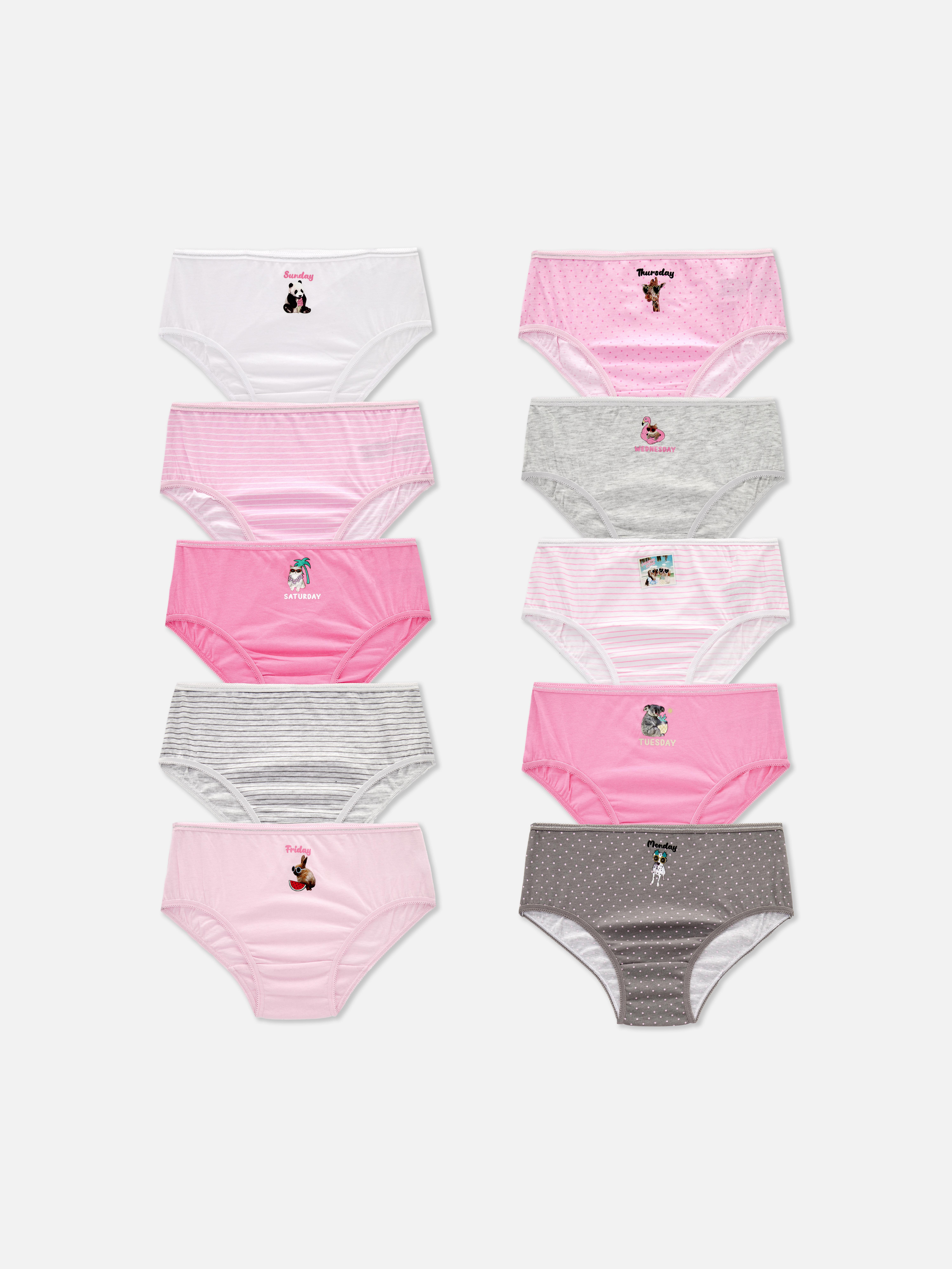 10-Pack Animal Days of the Week Briefs