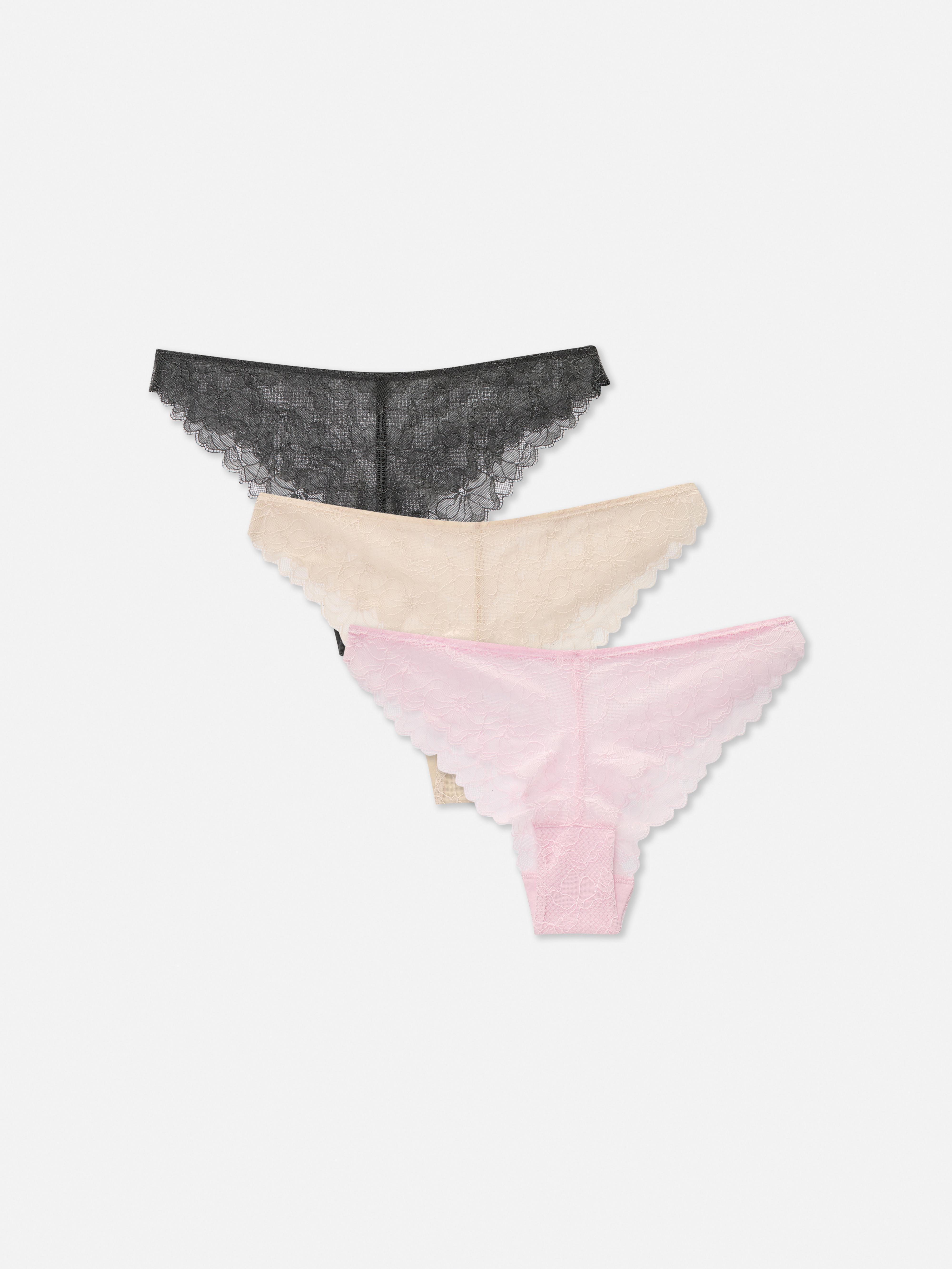 Lot de 3 culottes brésiliennes en dentelle