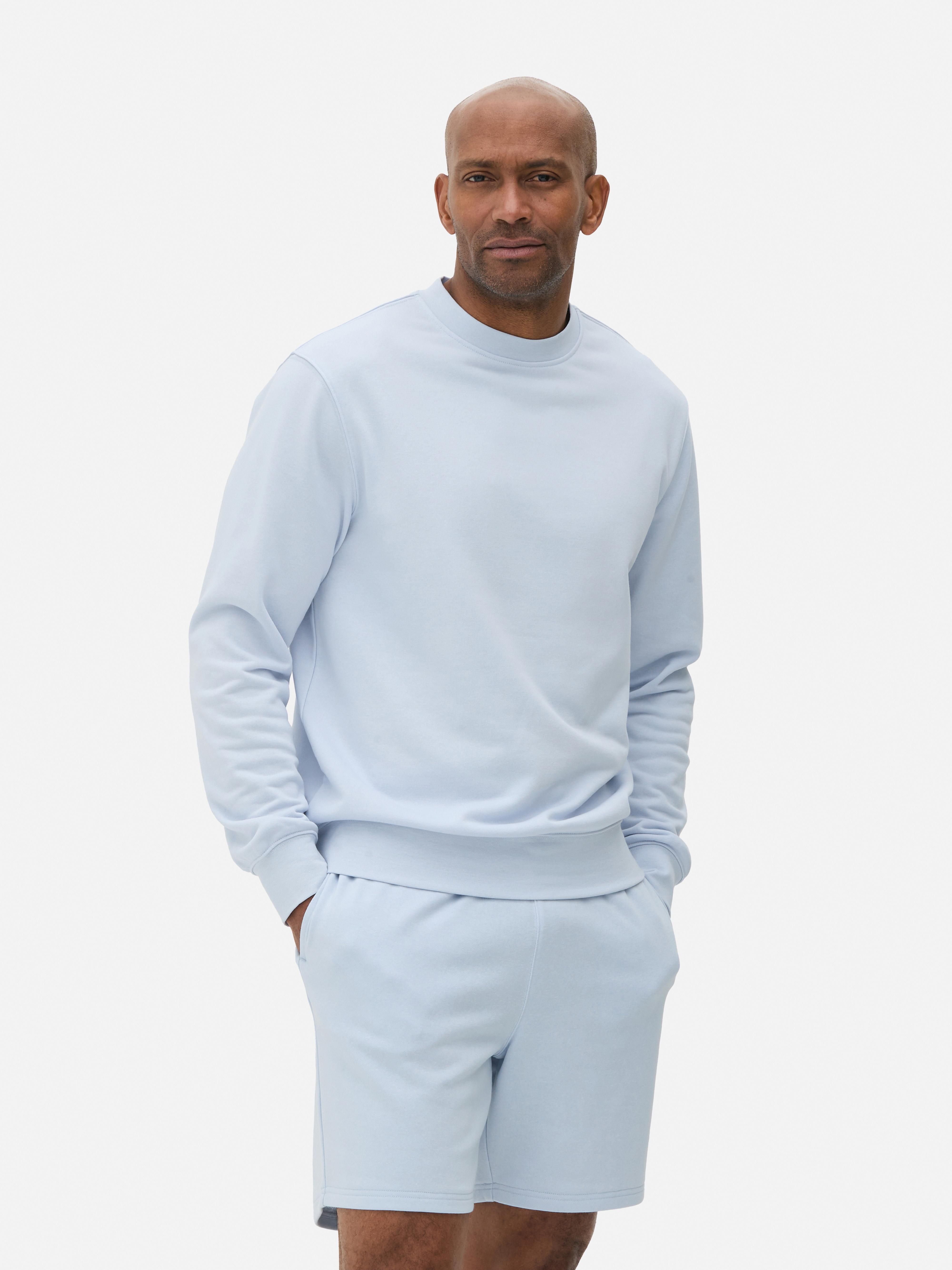 Sudadera básica con cuello redondo