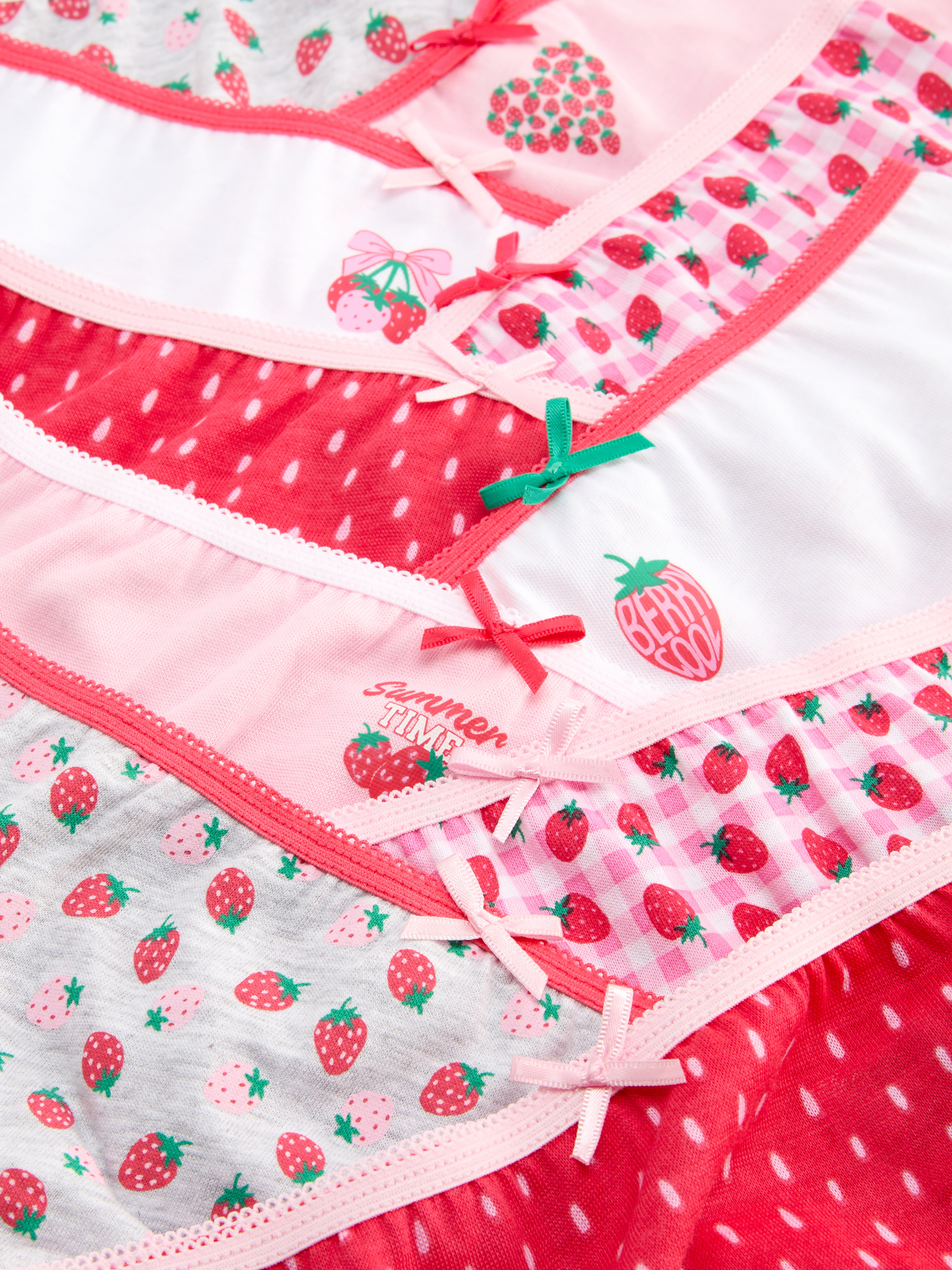 Lot de 10 culottes à motifs fraises