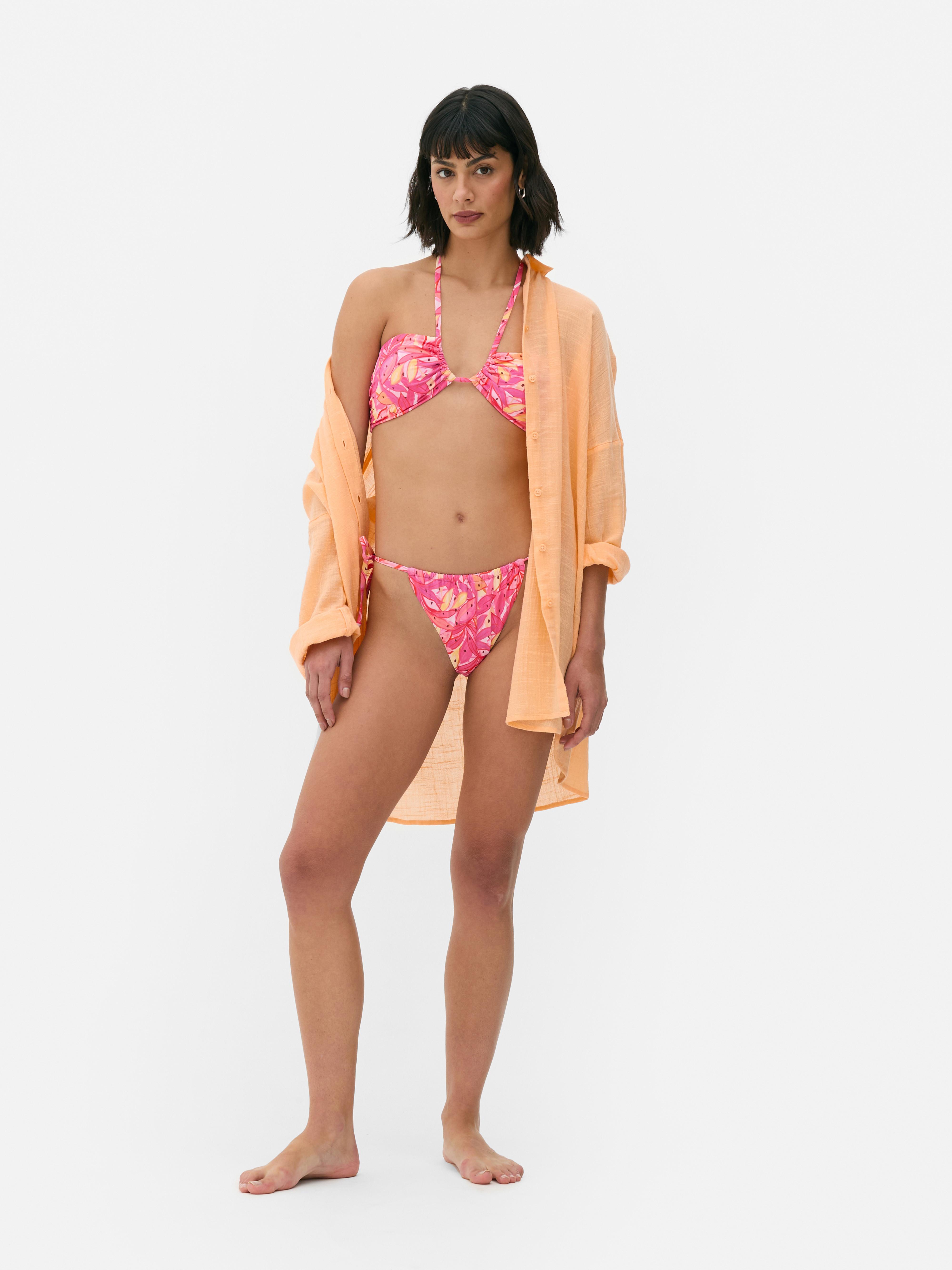Floral Tie-Side Bikini Bottoms