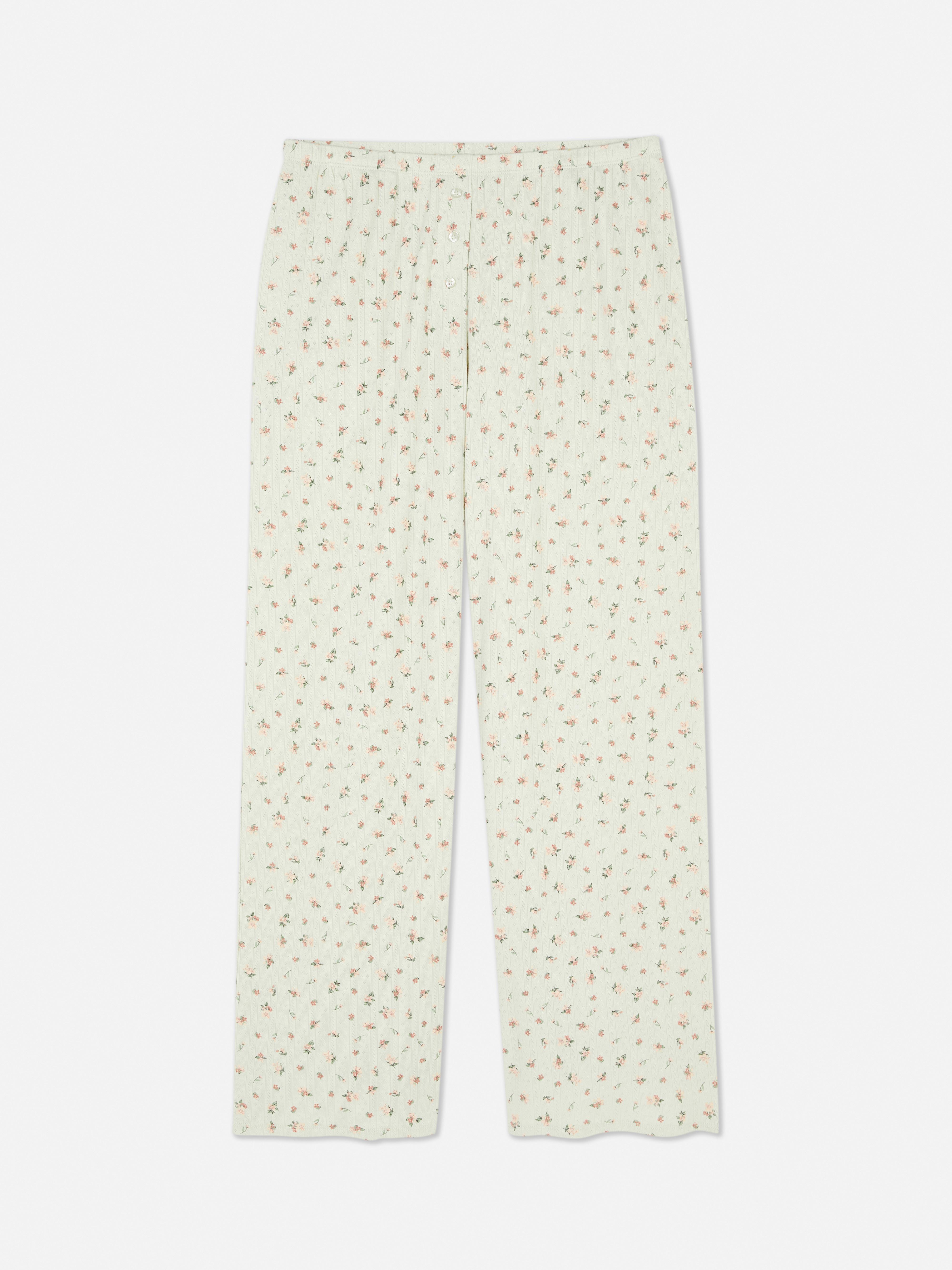 Calças pijama malha geométrica estampadas