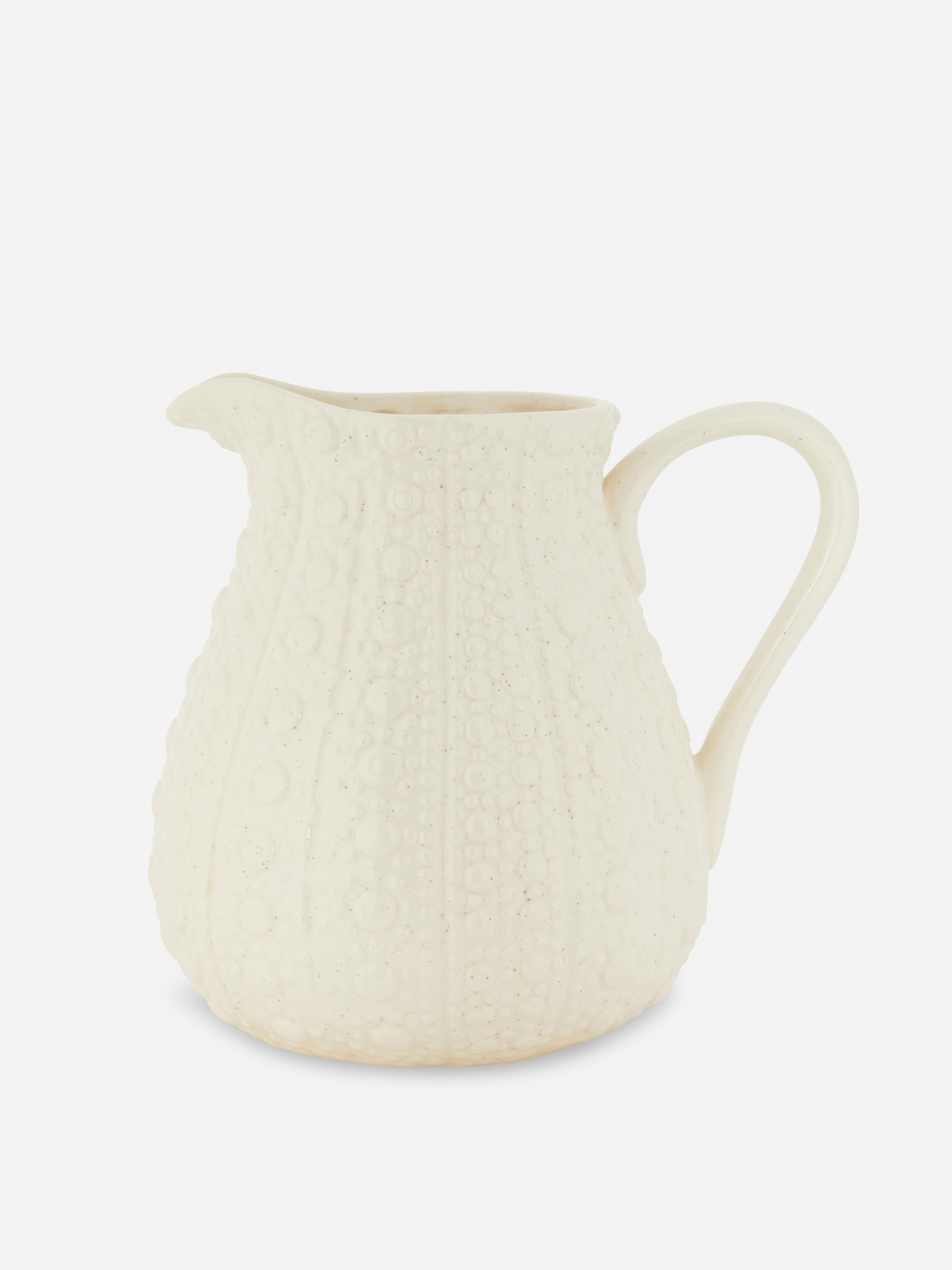 Embossed Ceramic Jug