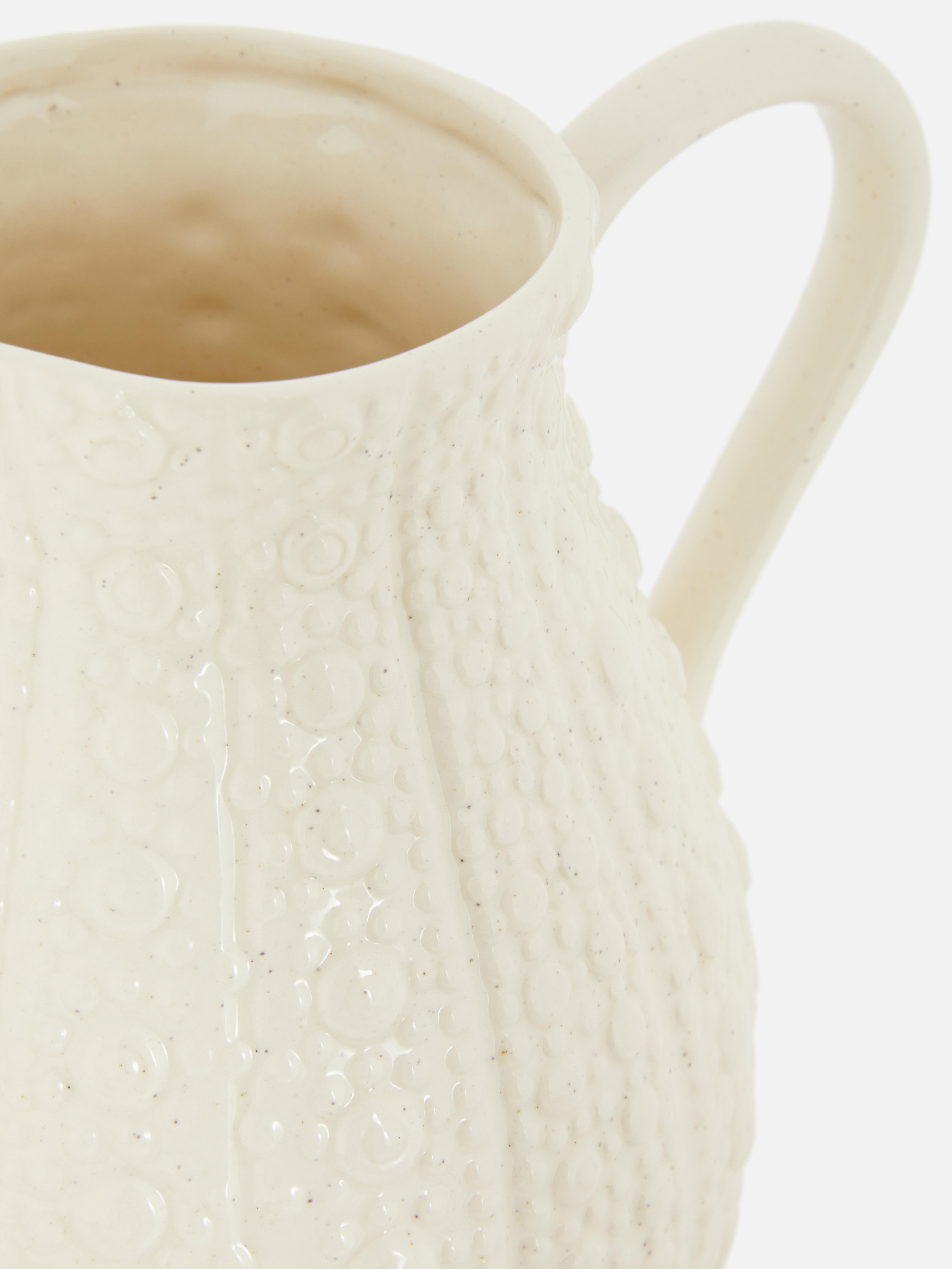 Embossed Ceramic Jug