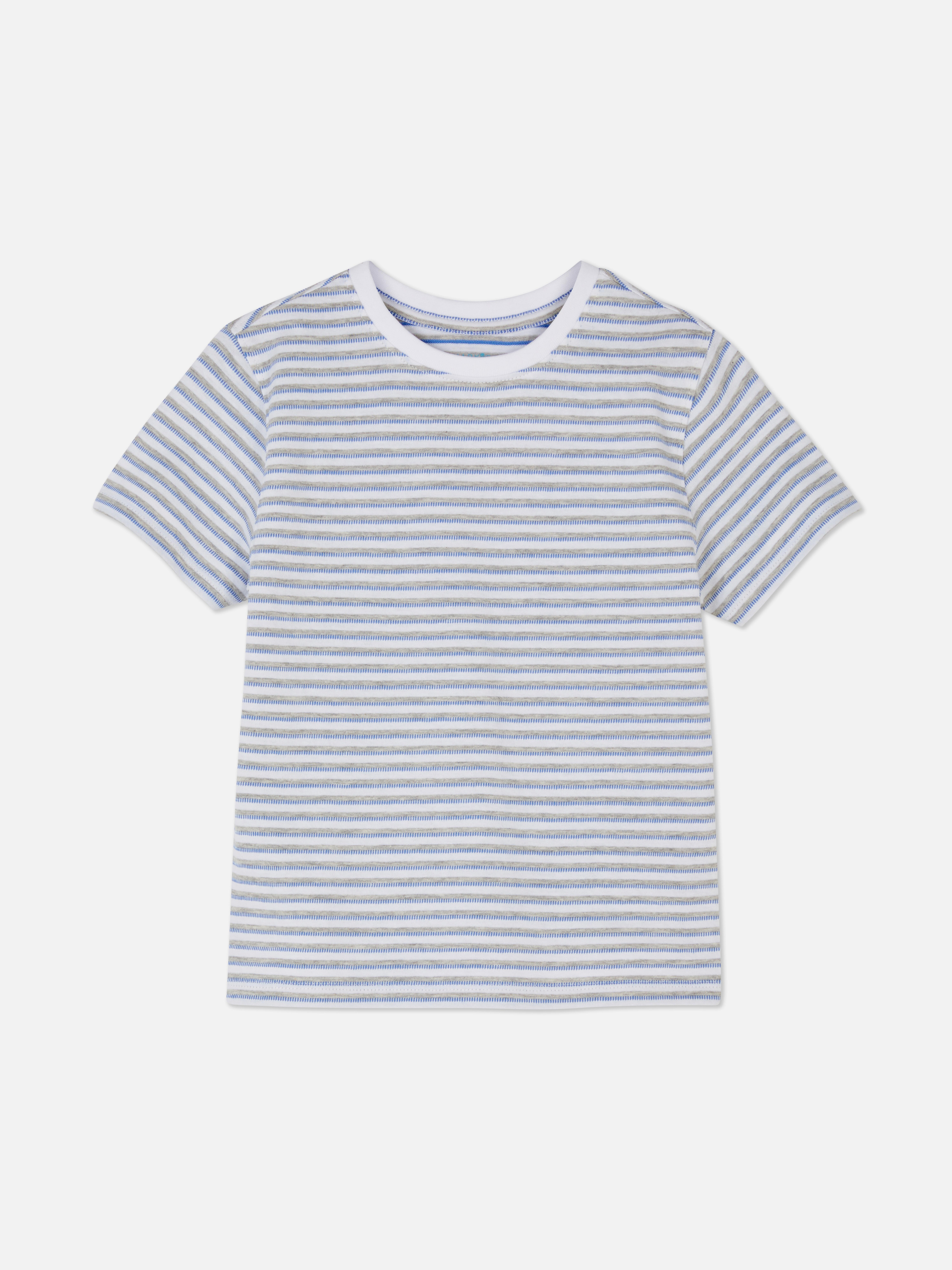 T-shirt met korte mouwen en streepstiksels