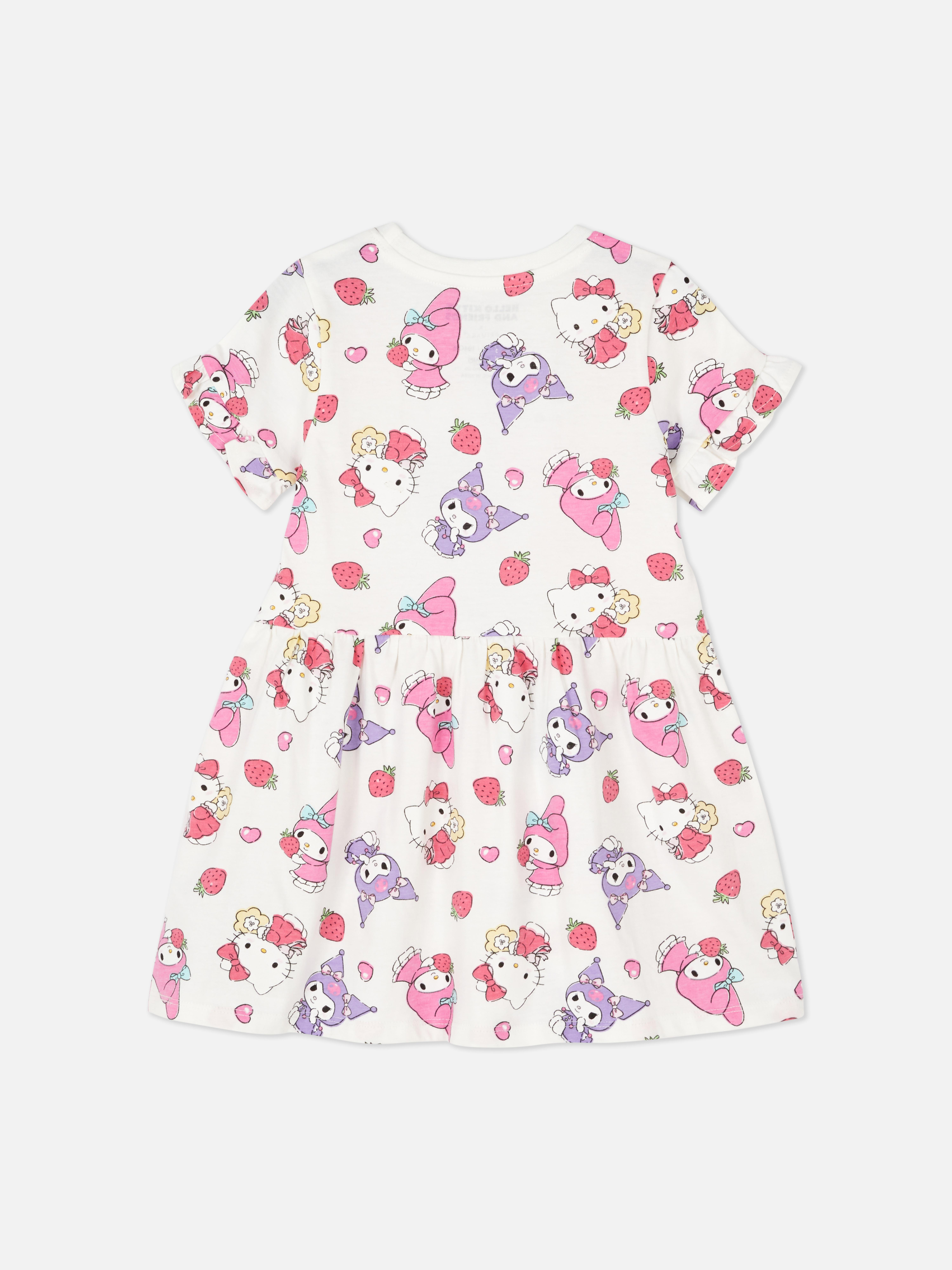 Jurk met print hello kitty and friends wit meisjes primark