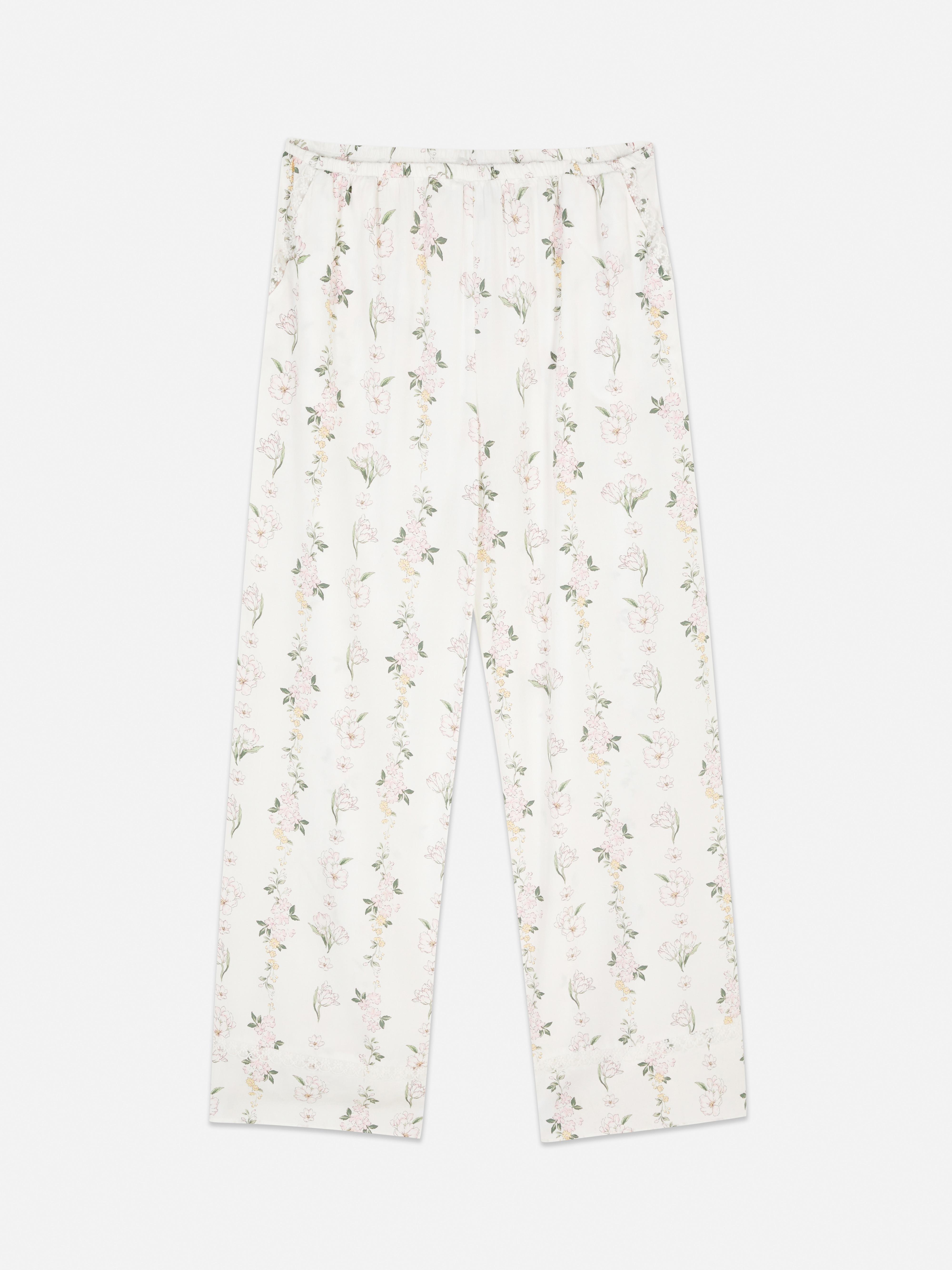 Bas de pyjama à imprimé floral