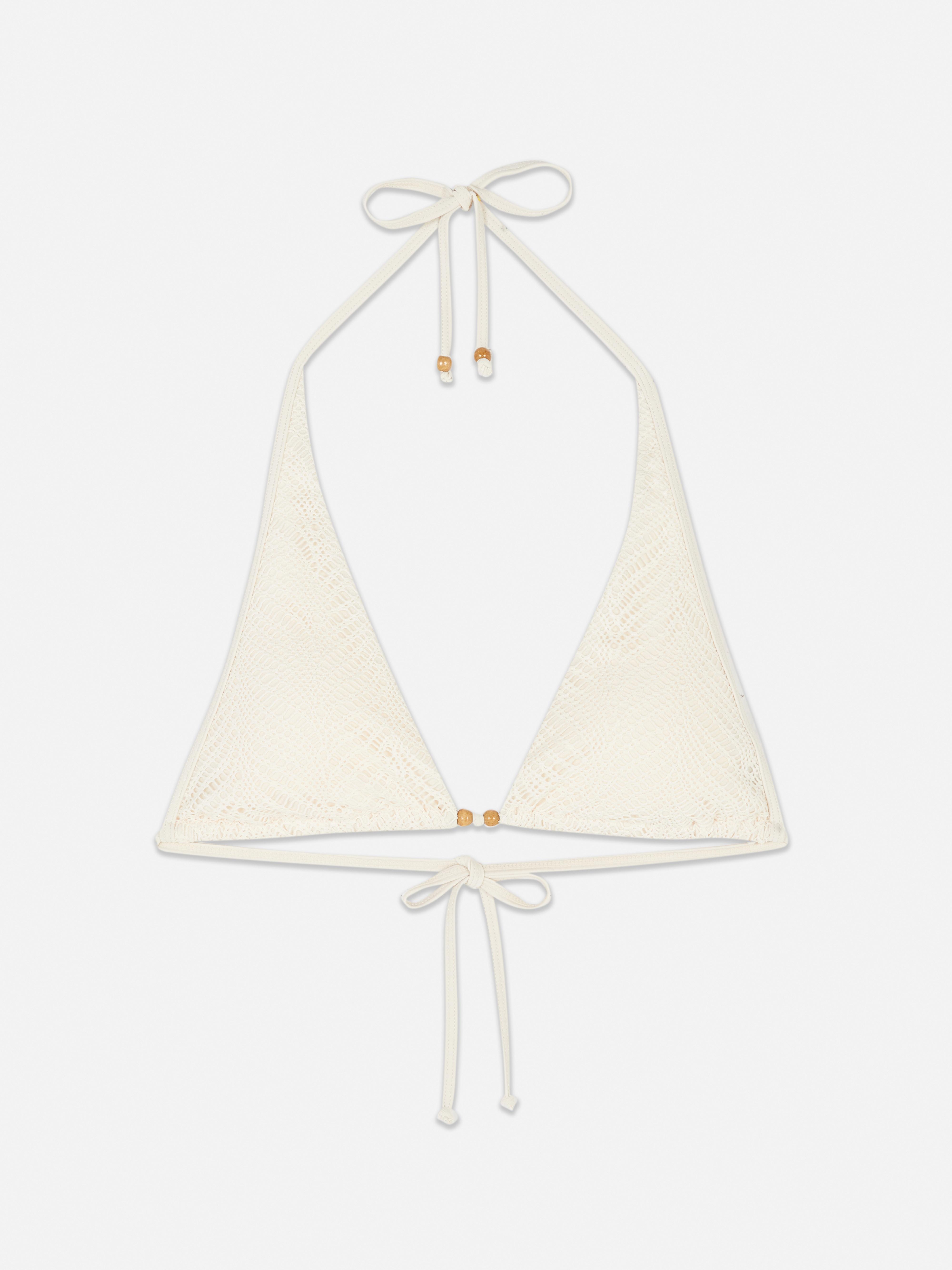 Crochet Halter Bikini Top