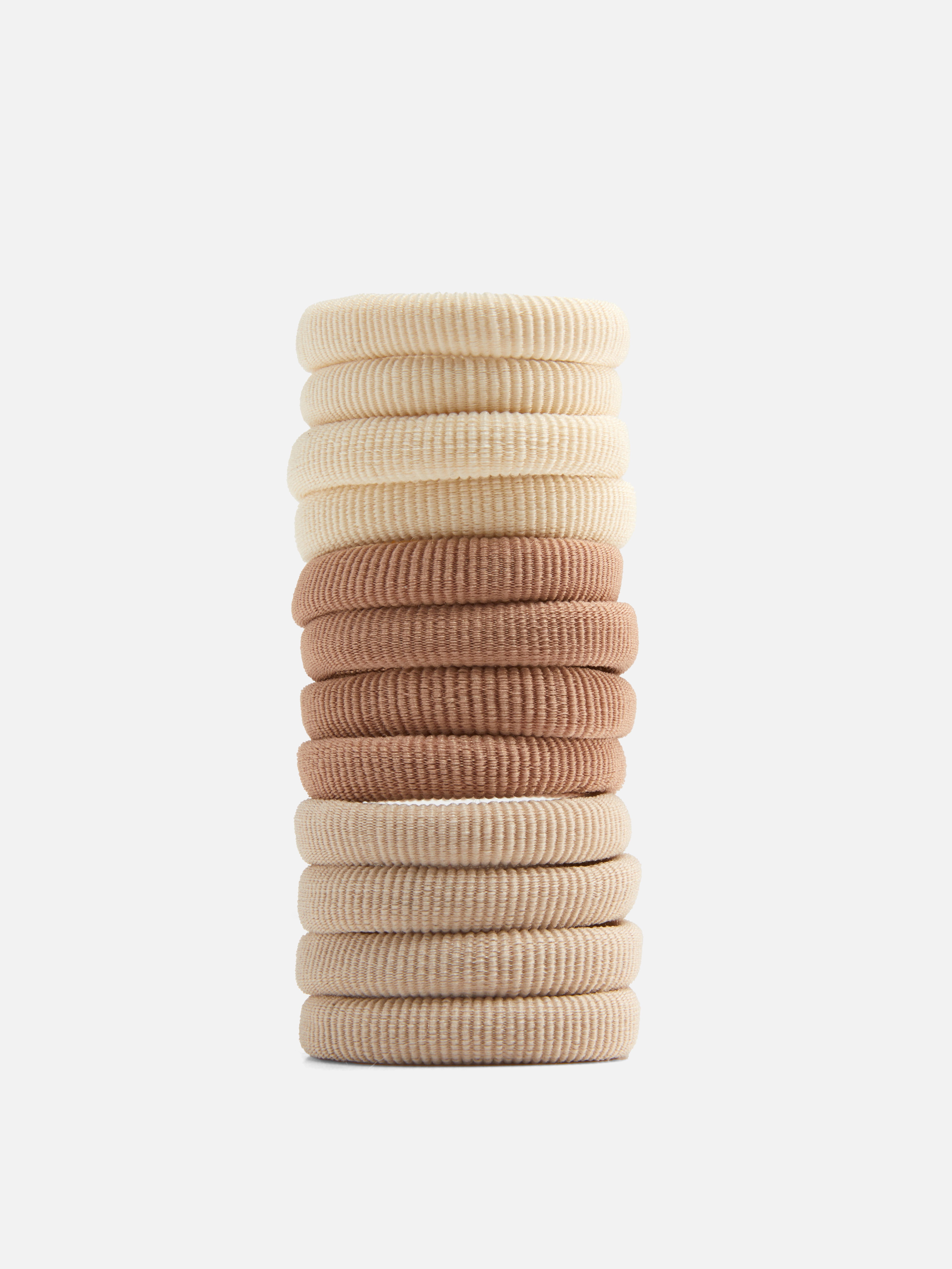 12 elastici per capelli in tessuto