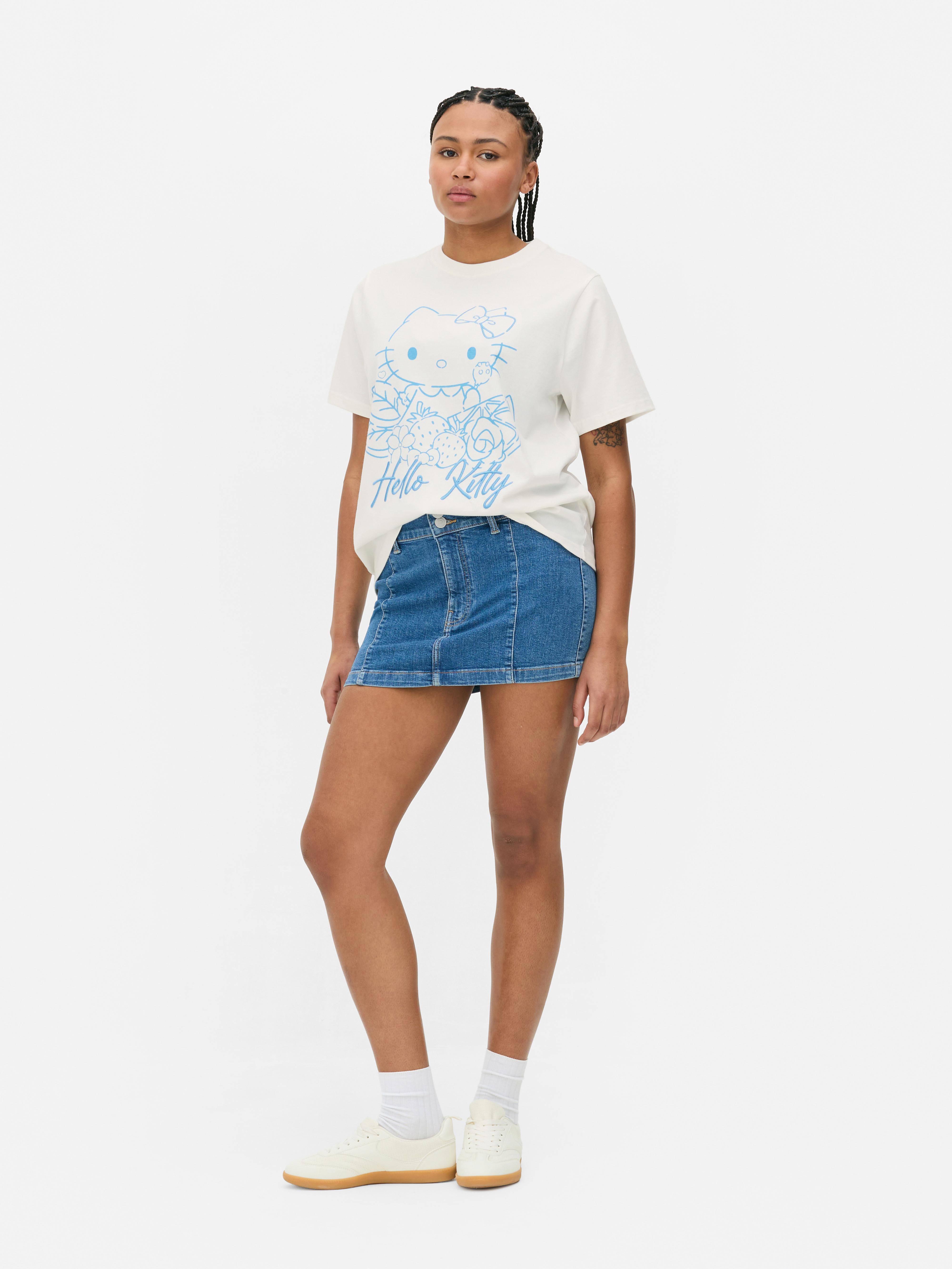 Tricou cu croială lejeră și imprimeu cu personajul Hello Kitty