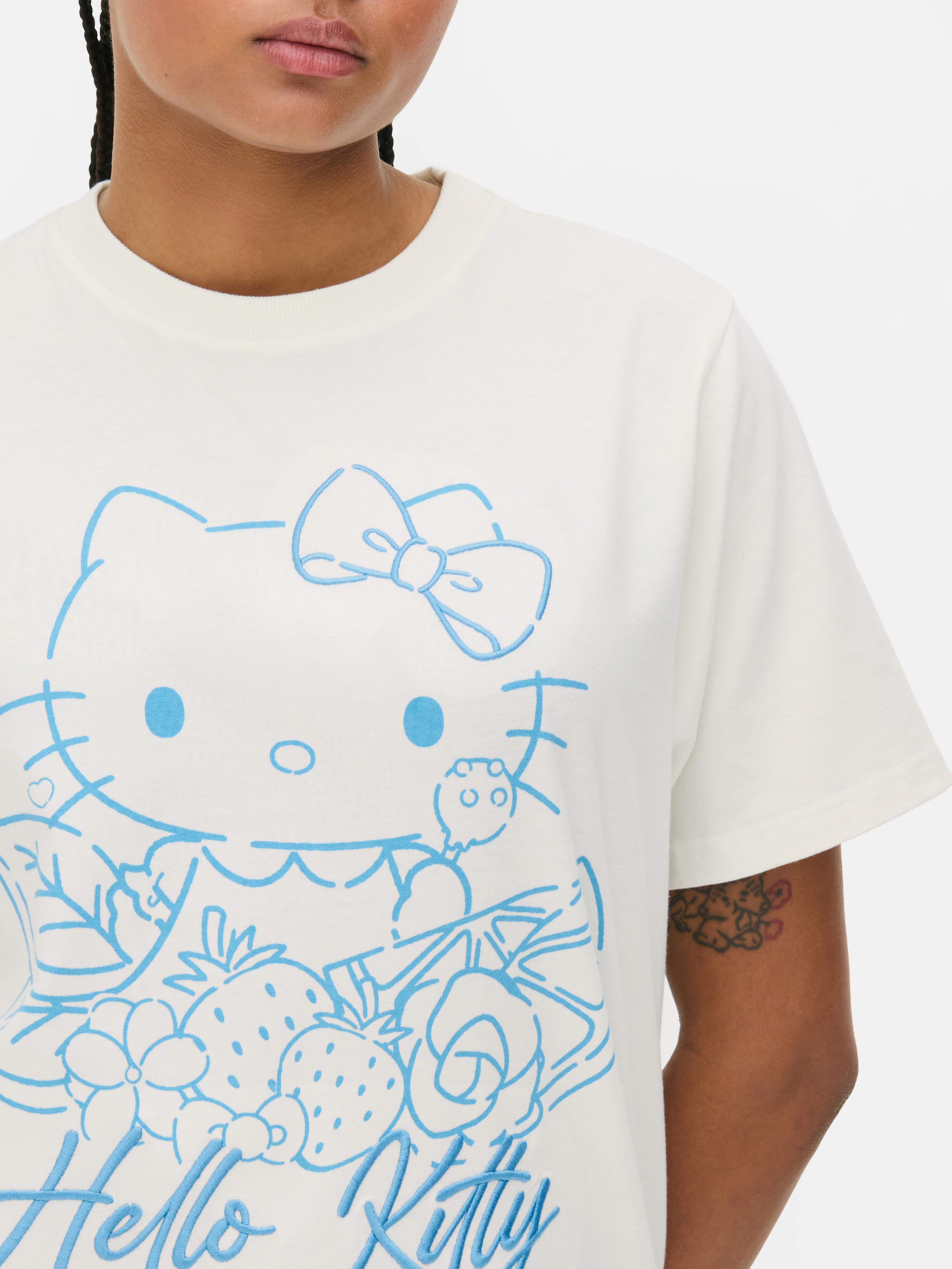Tricou cu croială lejeră și imprimeu cu personajul Hello Kitty