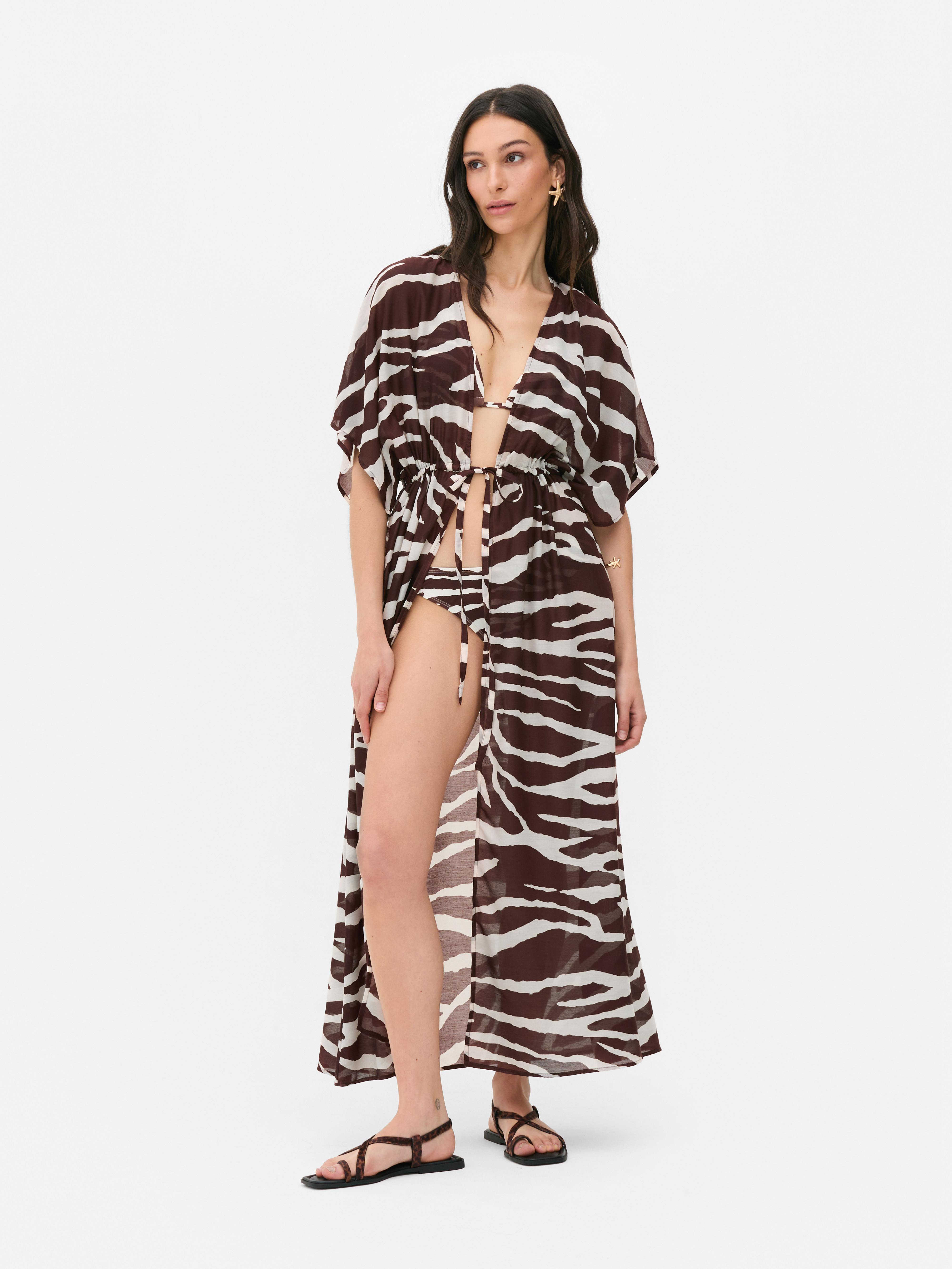 „Paula Echevarría“ Midi-Kimono mit Print