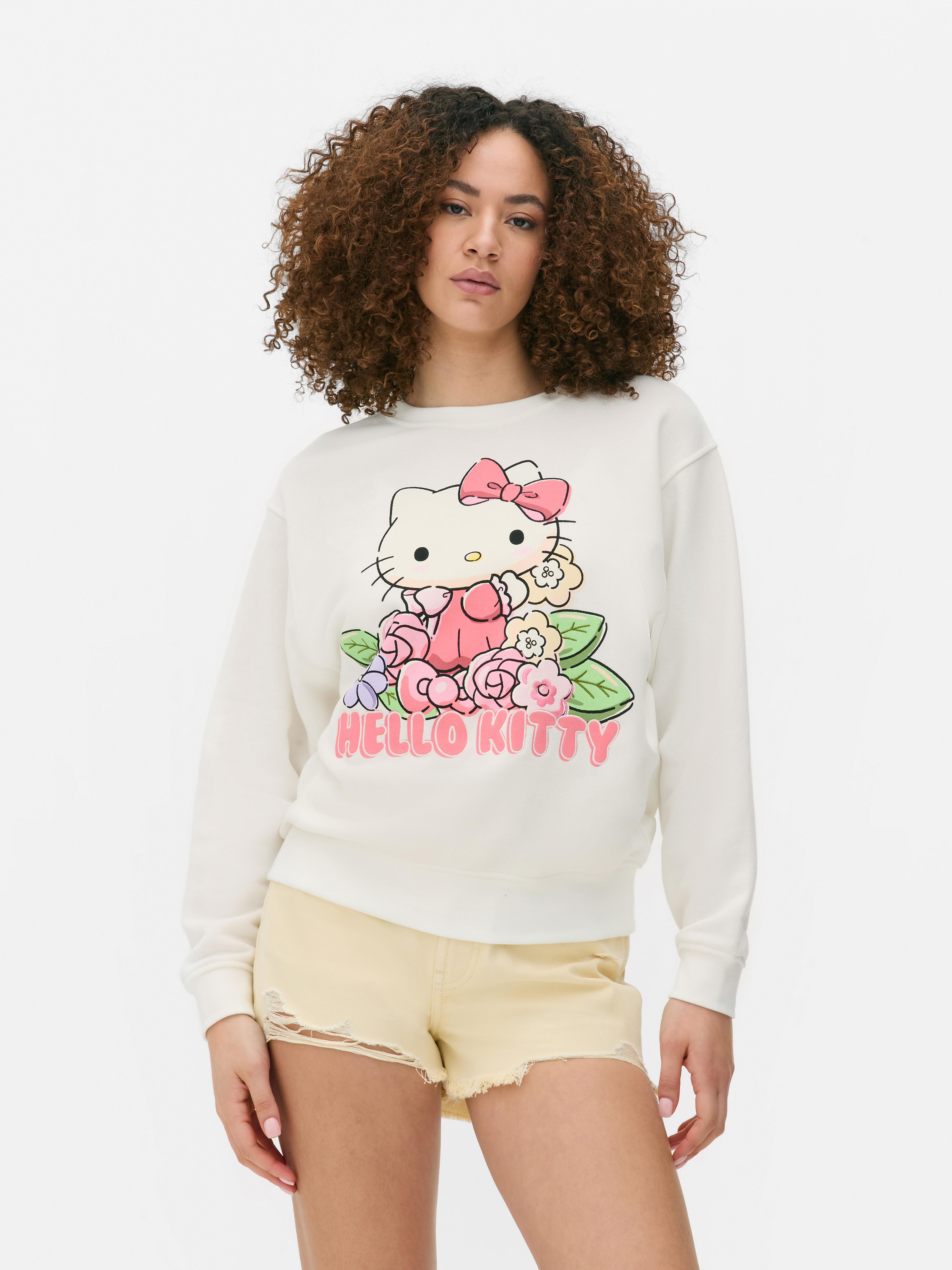 Hello Kitty virágos pulóver