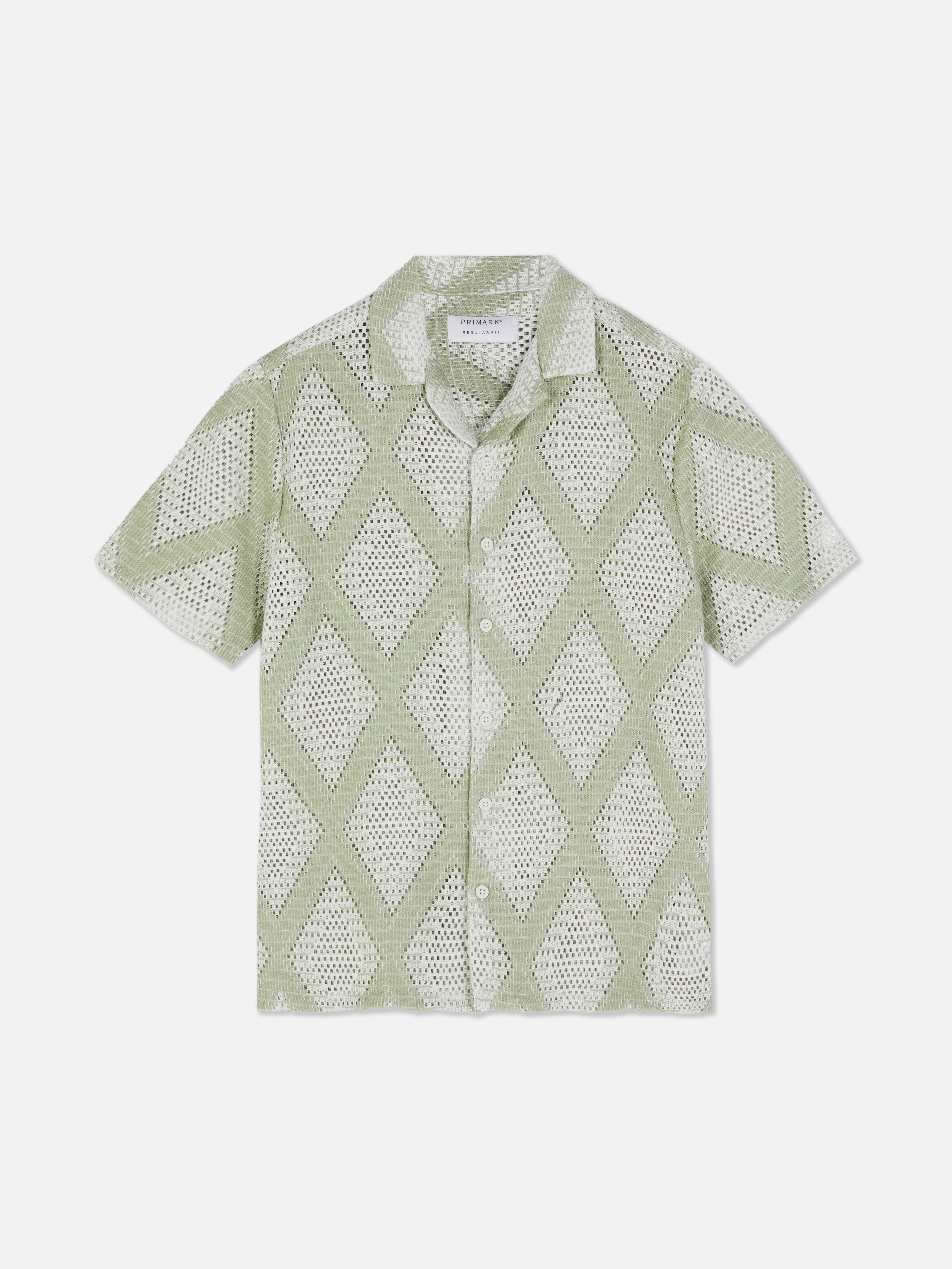 Chemise en crochet à motif losange