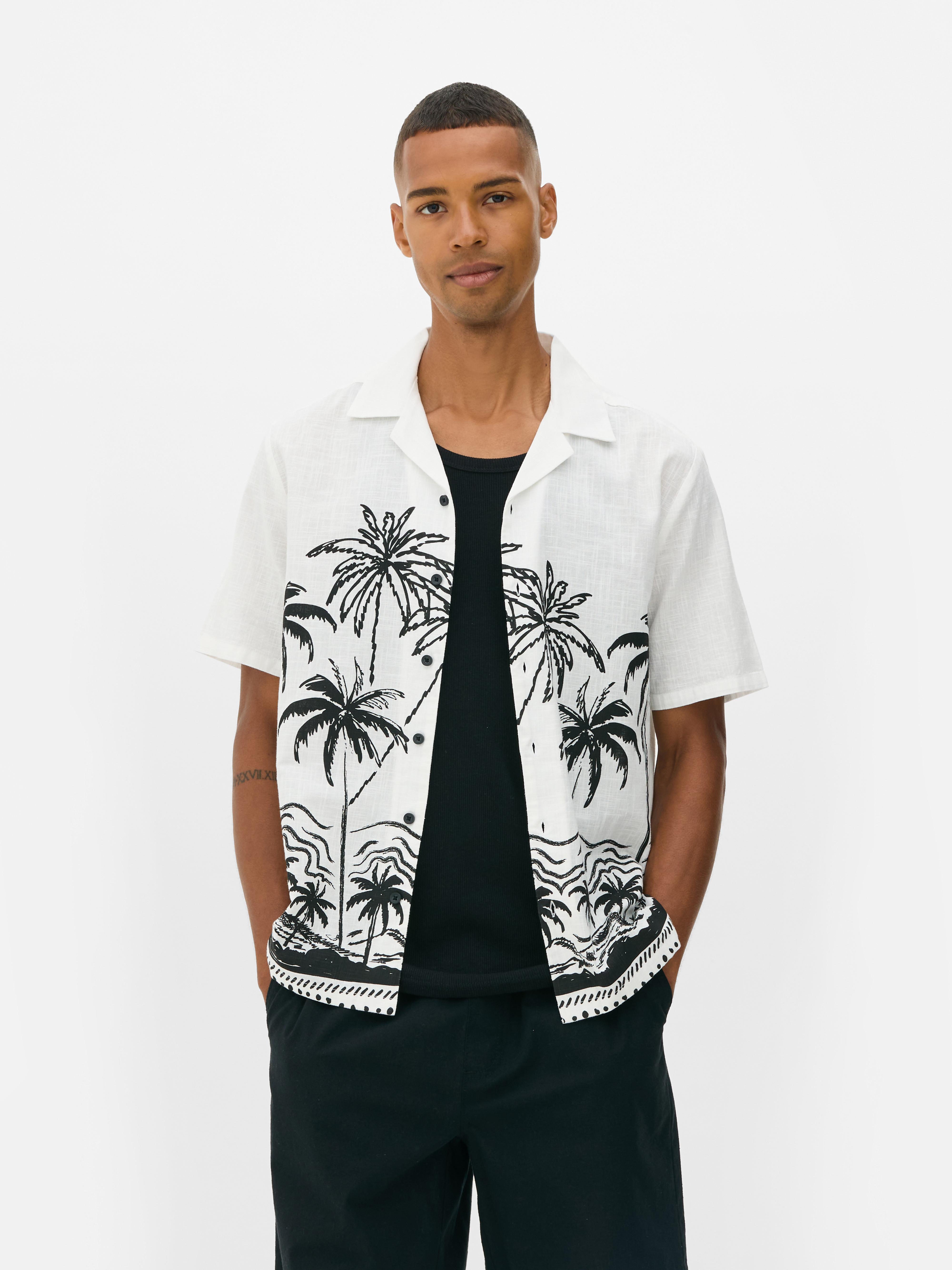 Overhemd met palmbomenprint